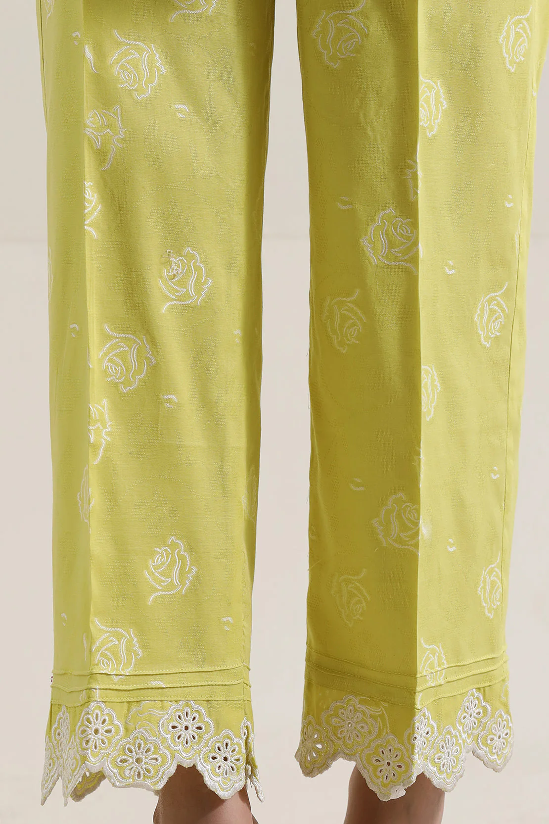 Embroidered Cotton Jacquard Stitched Shirt - Image 5