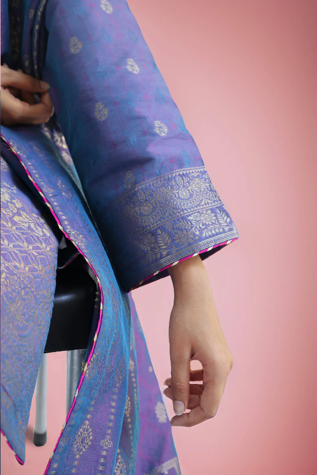 Embroidered Cotton Jacquard Stitched/Unstiatched 2 Piece (Shirt/Dupatta) - Image 5