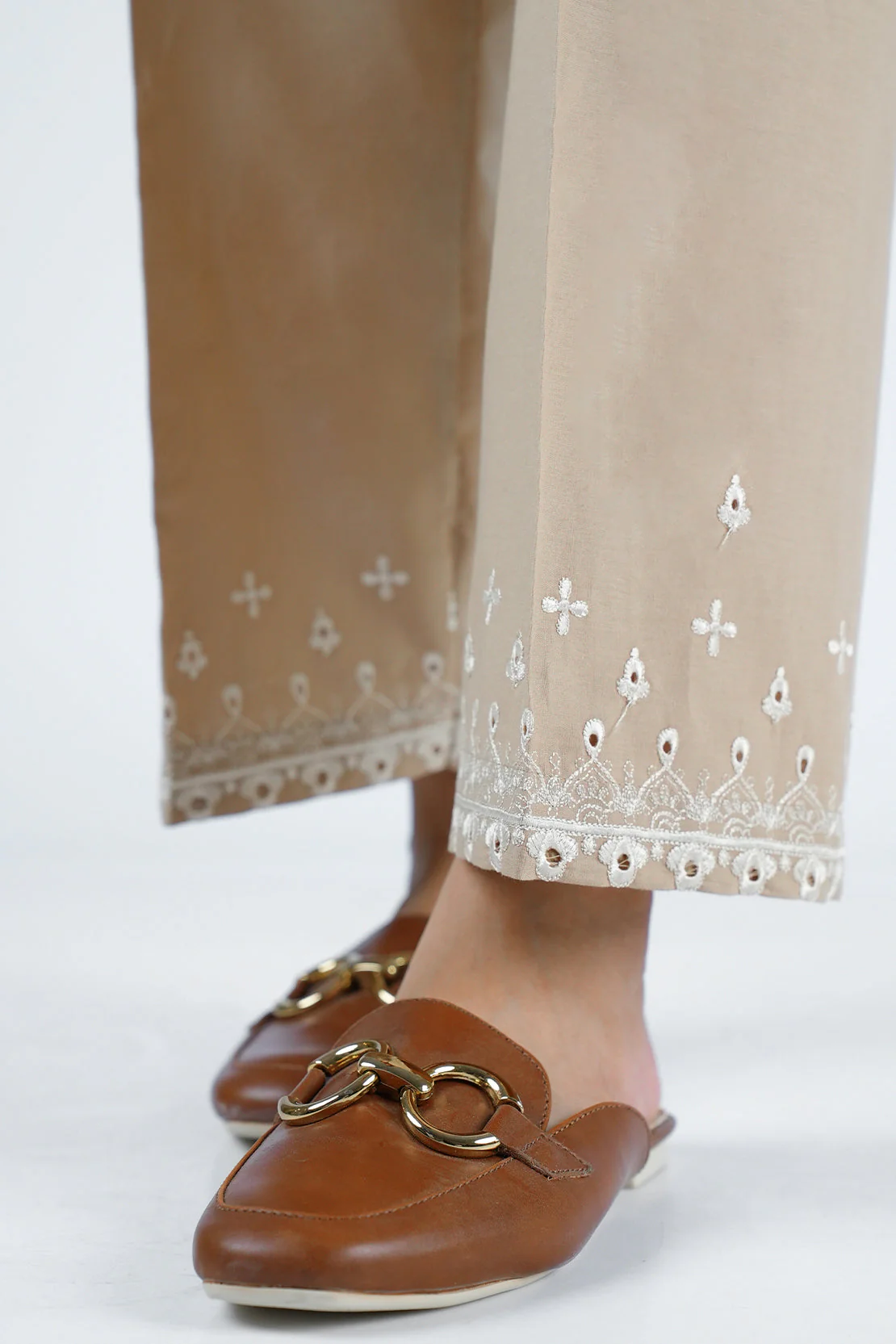 Embroidered Cotton Pant