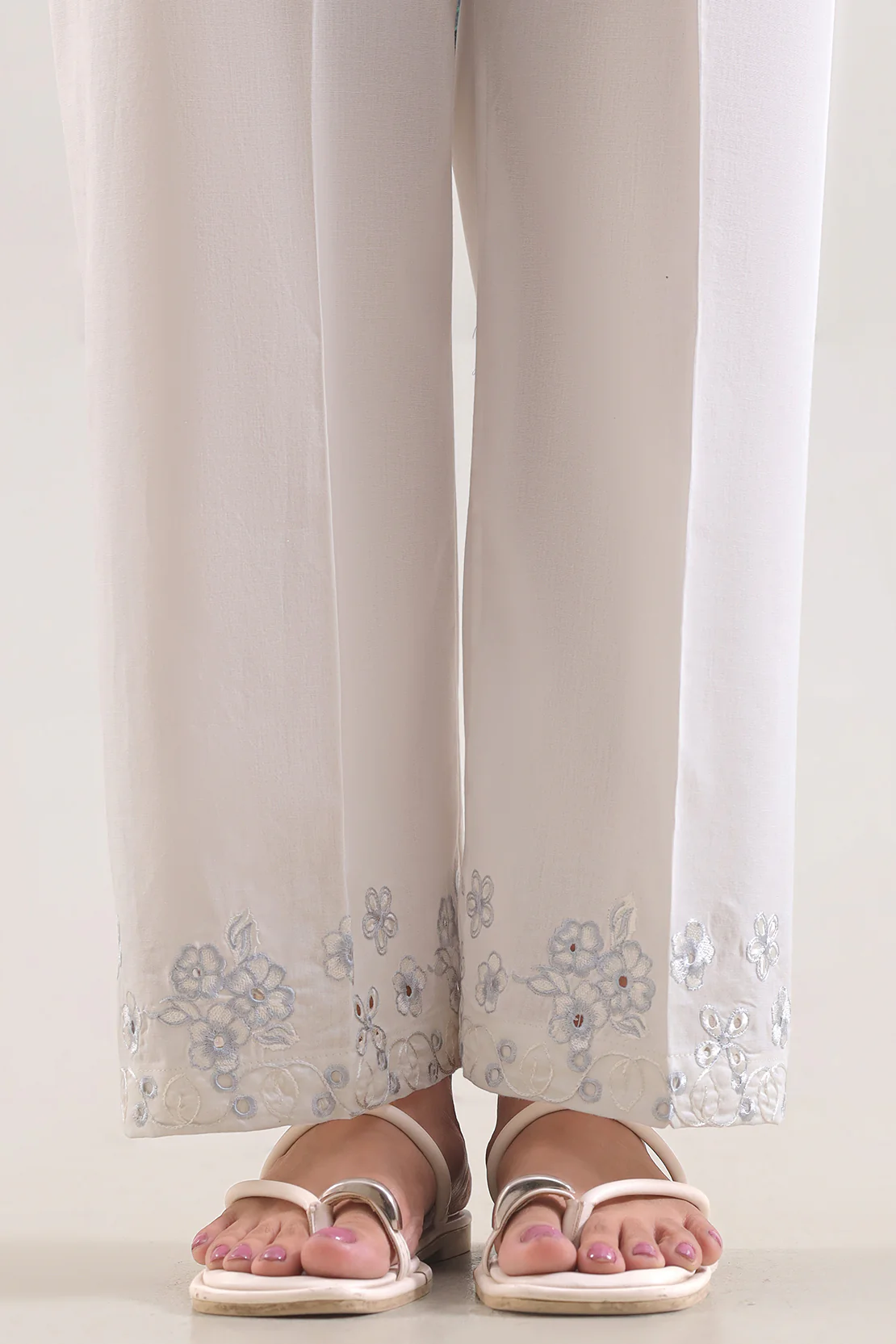 Embroidered Cotton Pant - Image 2