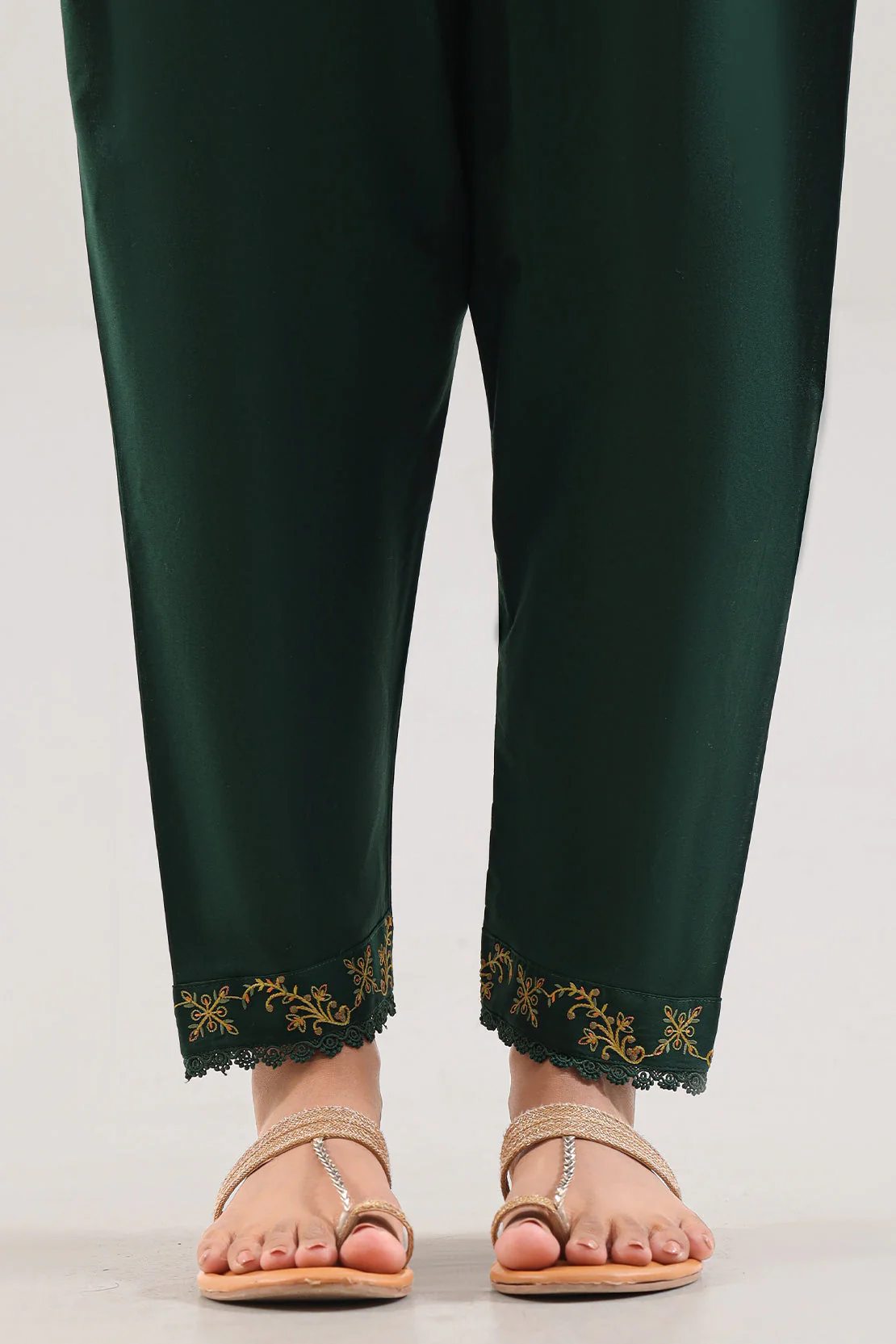 Embroidered Cotton Pant