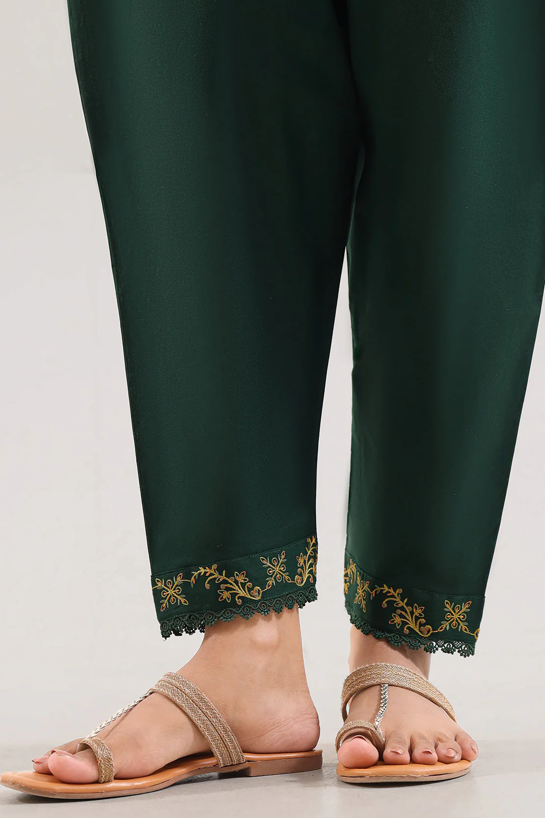 Embroidered Cotton Pant - Image 2