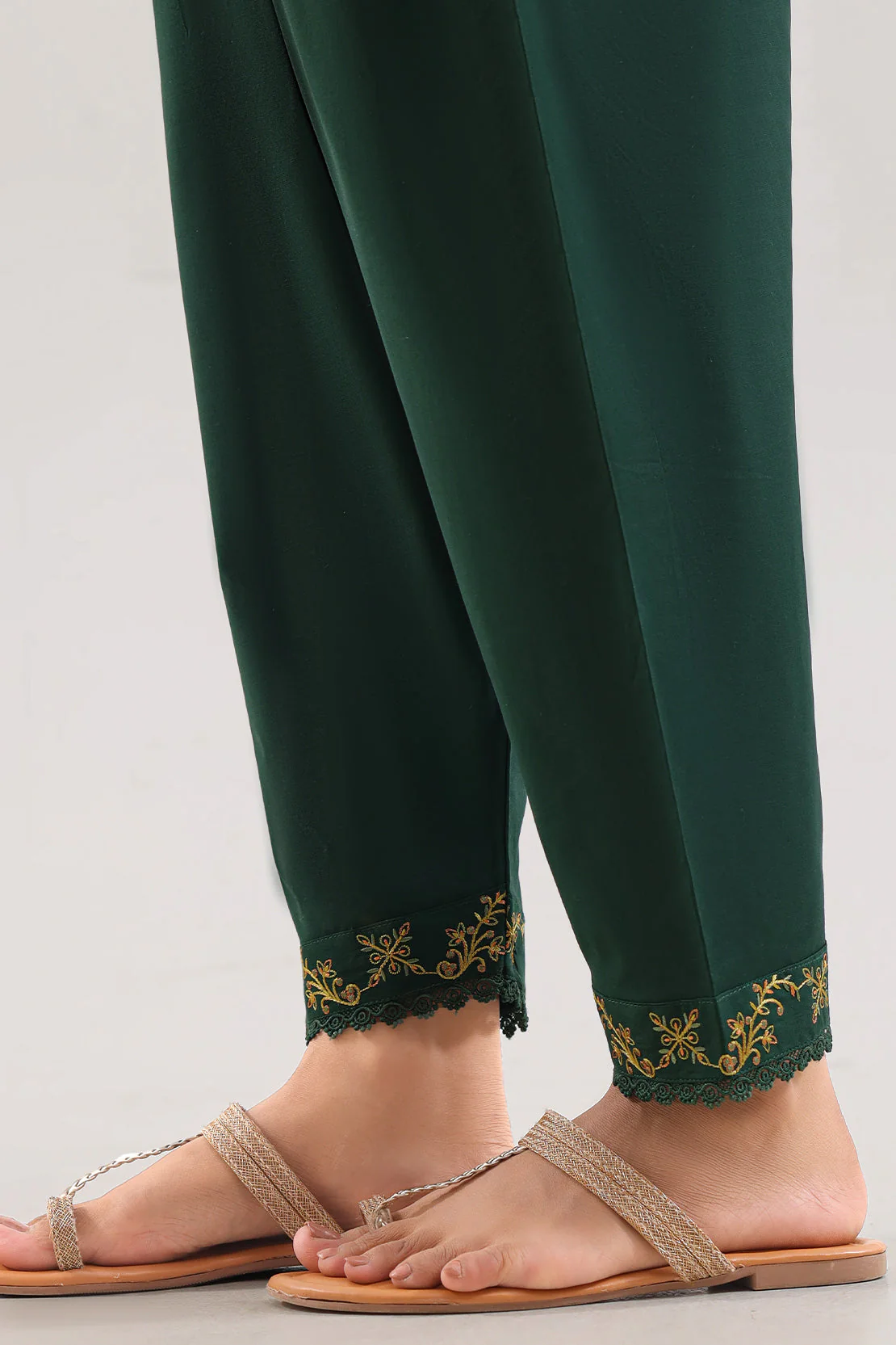 Embroidered Cotton Pant - Image 3