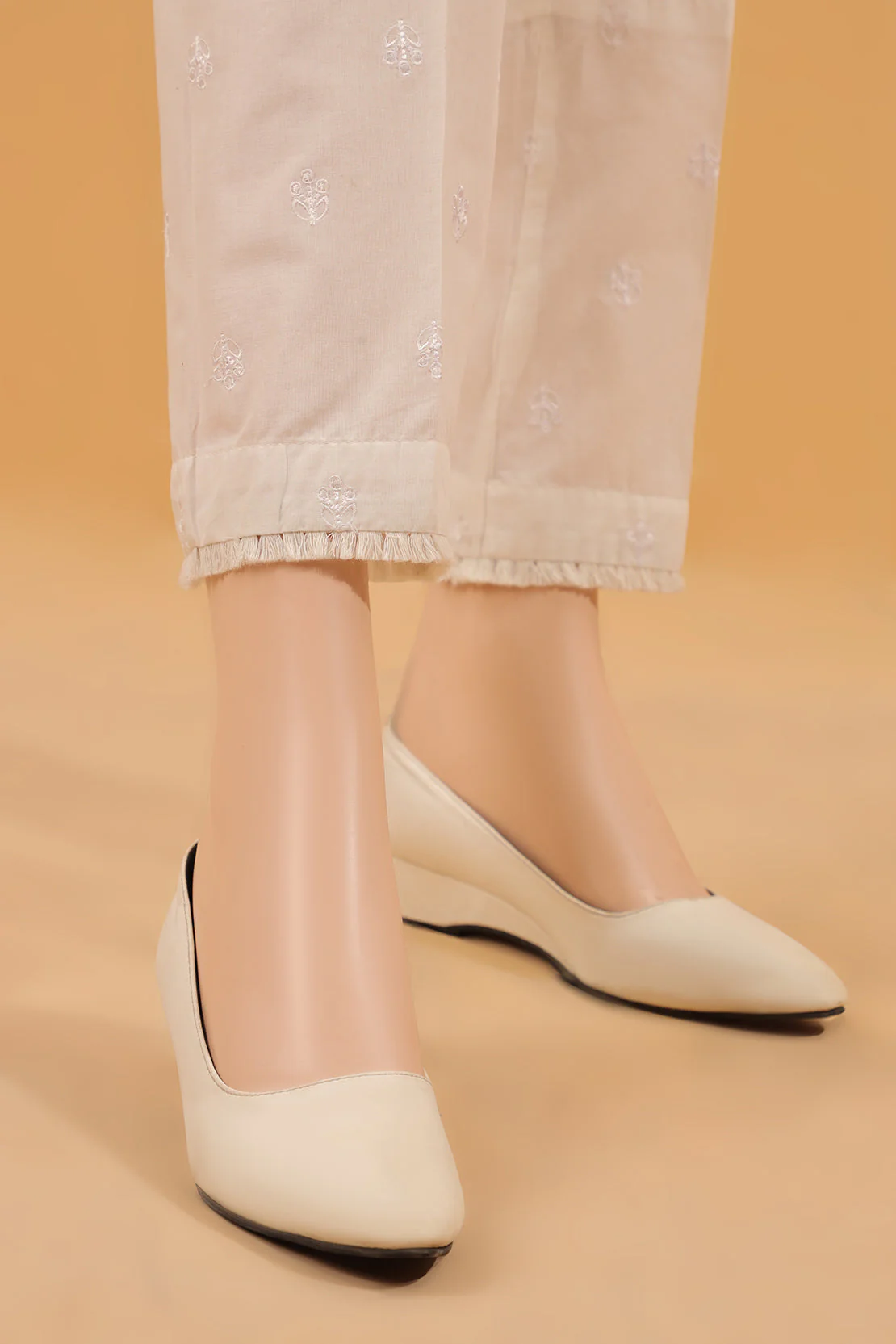 Embroidered Cotton Pants - Image 2