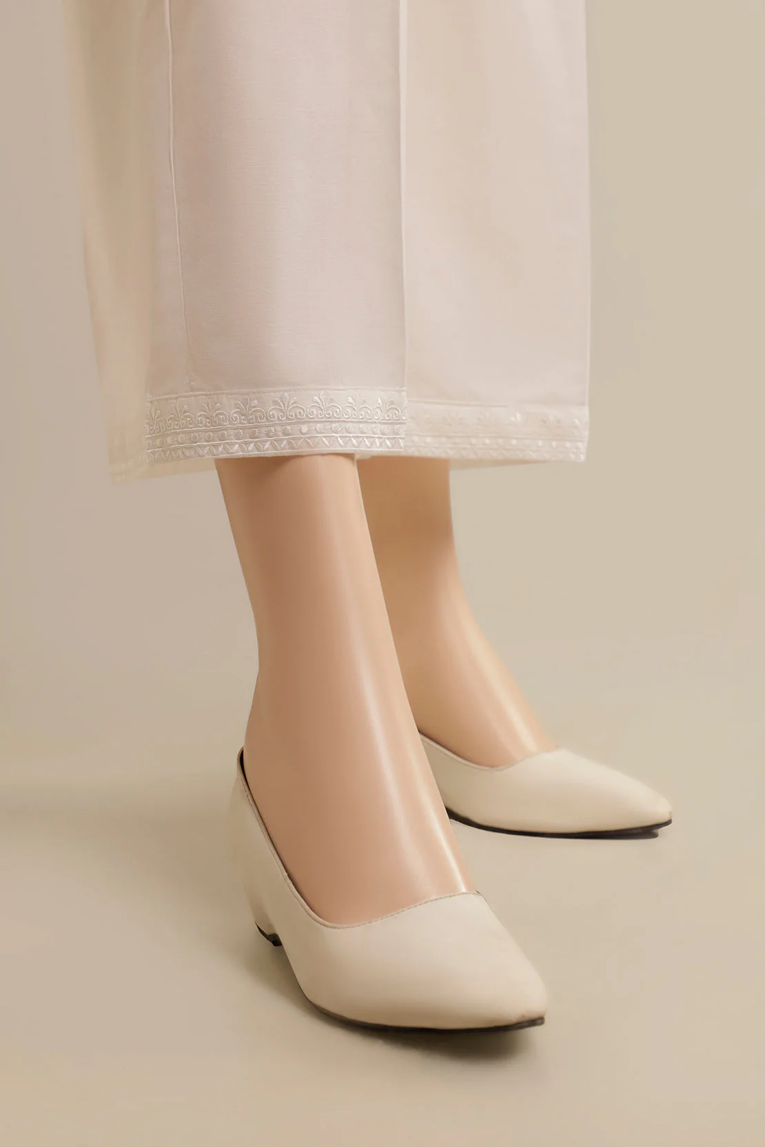 Embroidered Cotton Pants - Image 2
