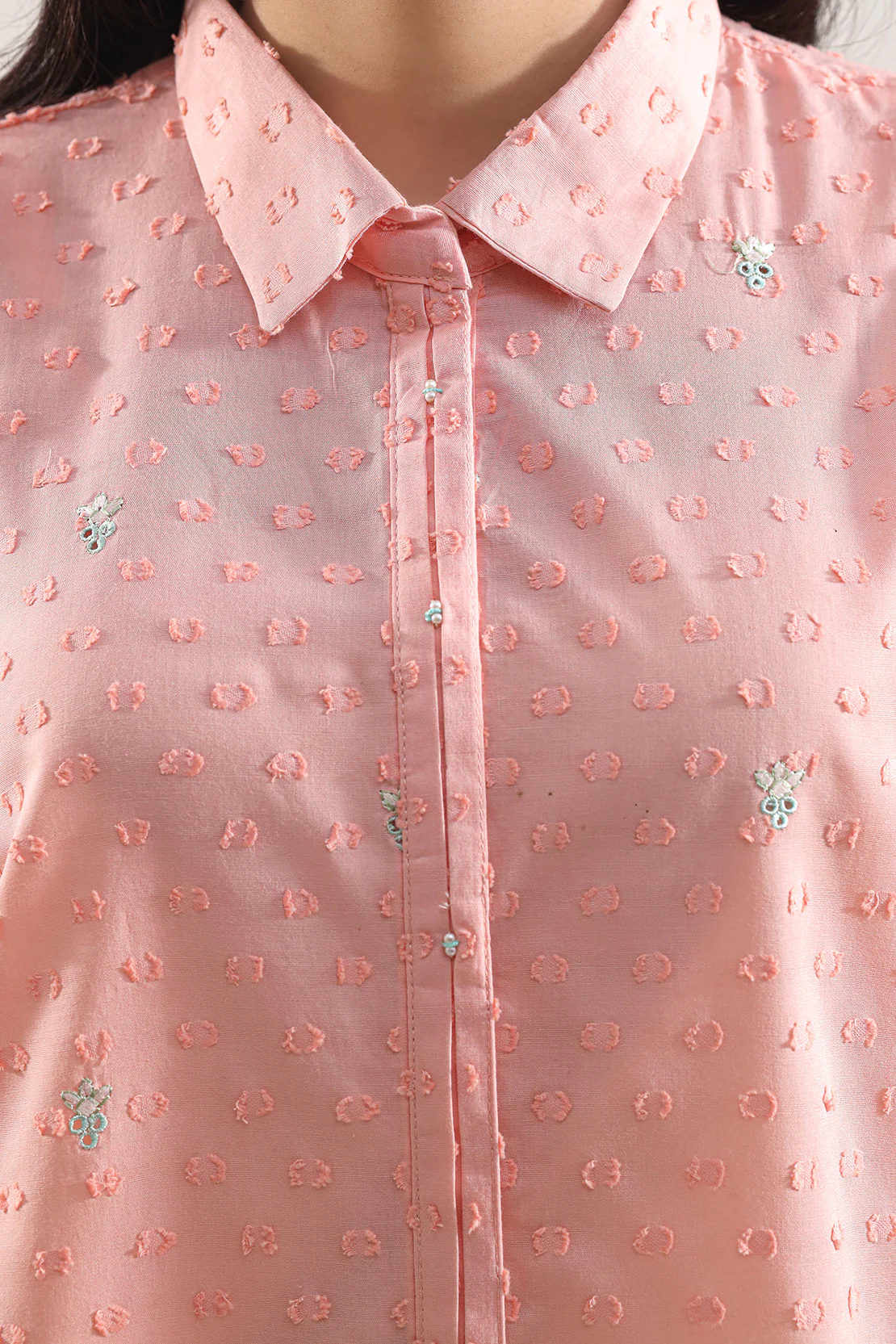 Embroidered Cotton Reverse Jacquard Stitched Shirt Trouser - Image 4