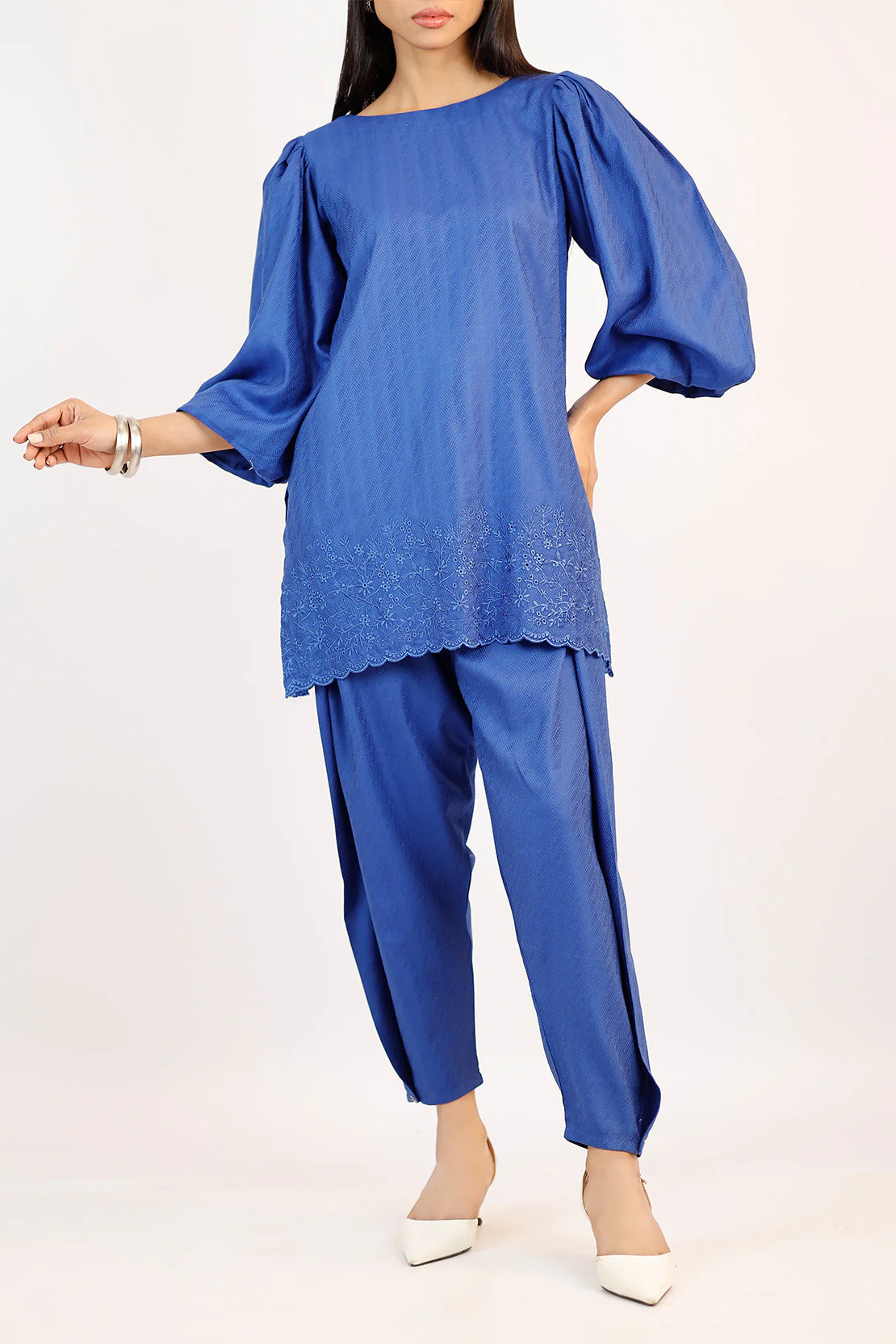 Embroidered Cotton Stitched 2 Piece (Shirt/Trouser)