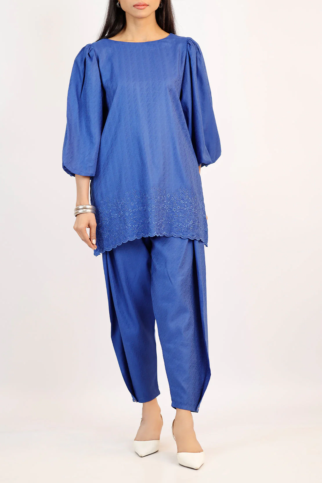 Embroidered Cotton Stitched 2 Piece (Shirt/Trouser) - Image 2