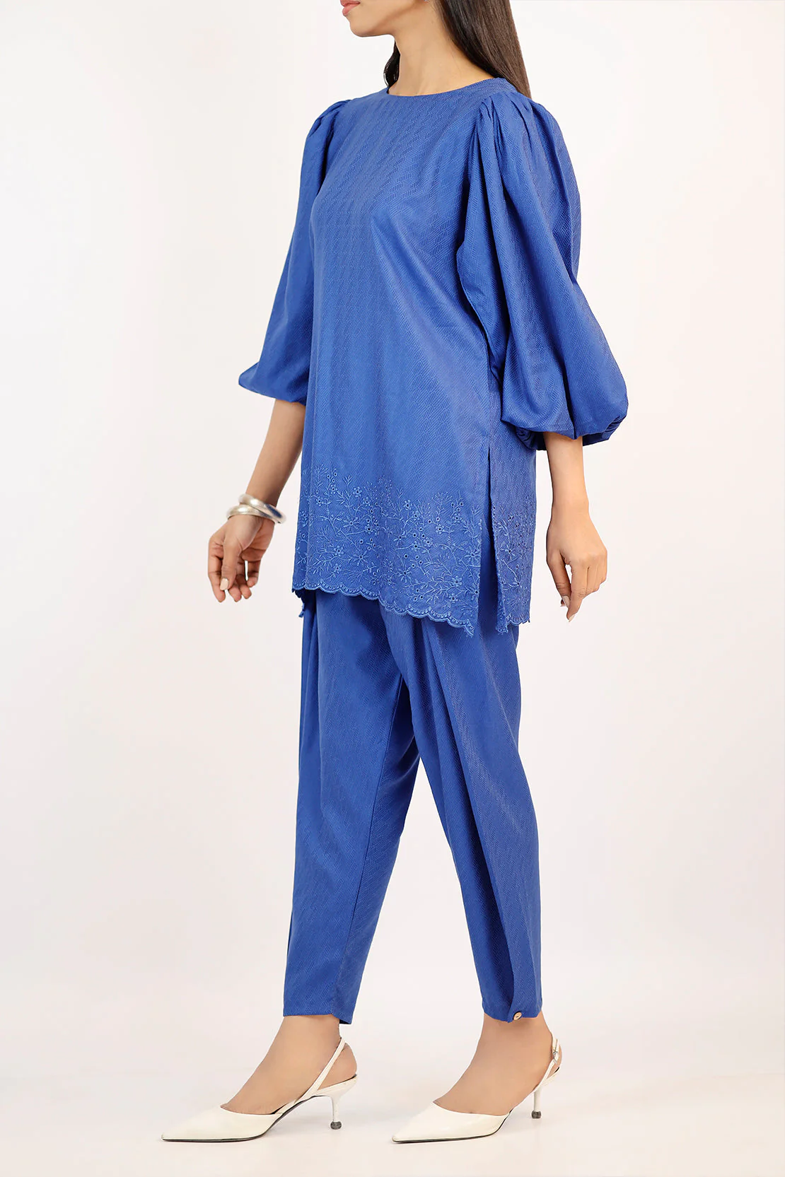 Embroidered Cotton Stitched 2 Piece (Shirt/Trouser) - Image 3