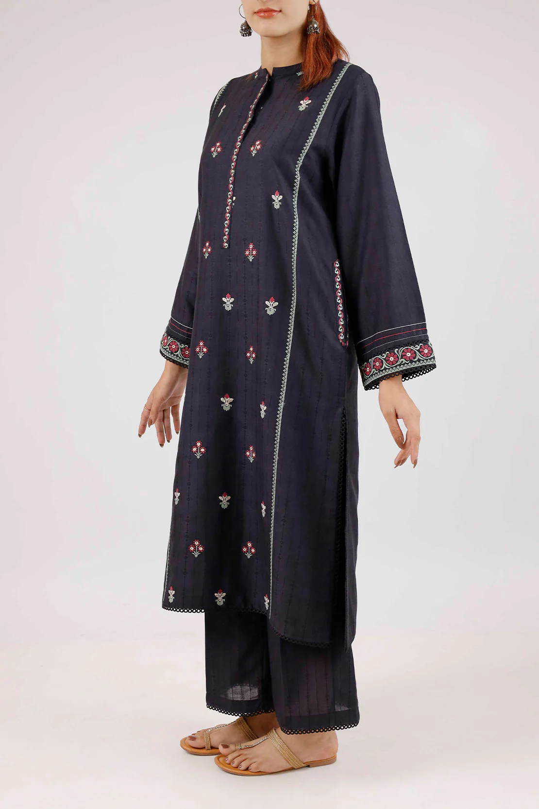 Embroidered Cotton Stitched 2 Piece (Shirt/Trouser)