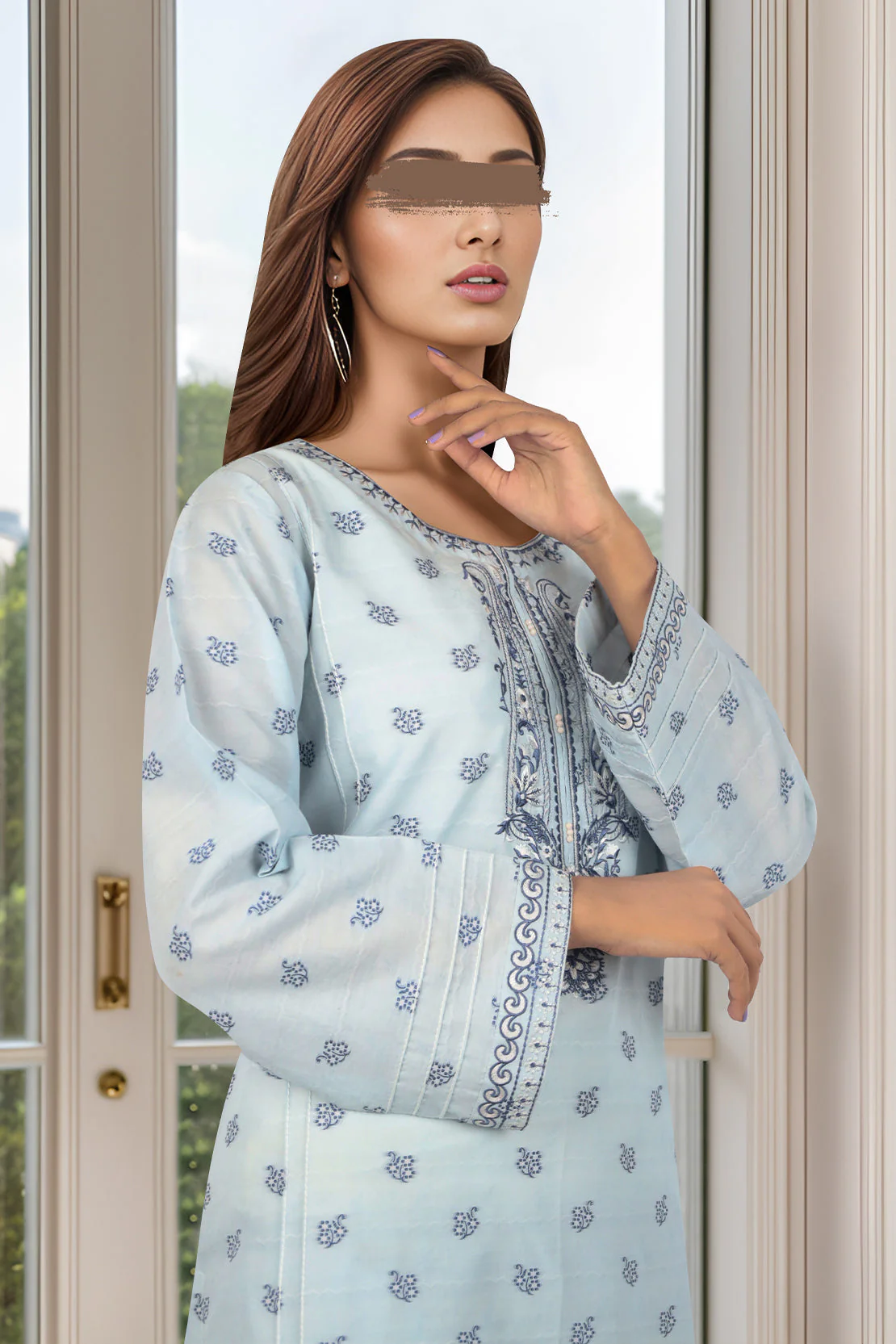 Embroidered Cotton Stitched 2 Piece (Shirt/Trouser) - Image 3