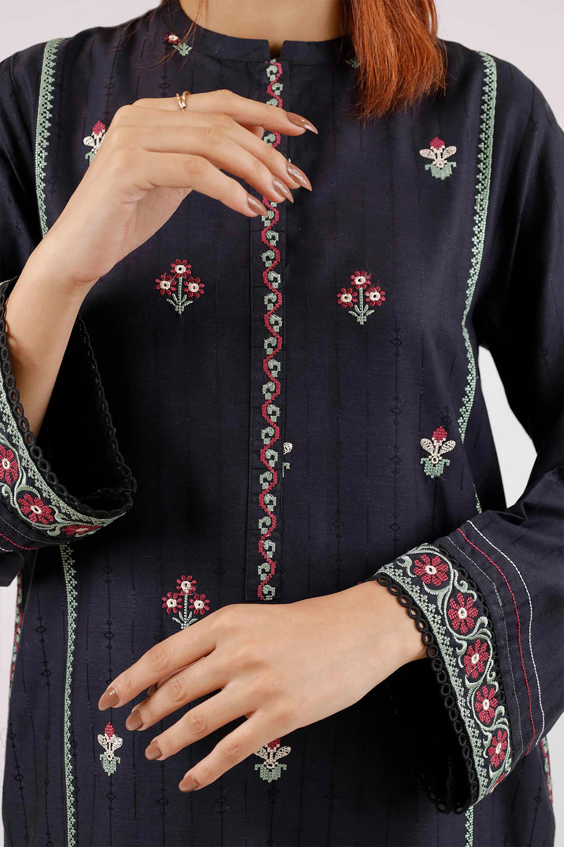 Embroidered Cotton Stitched 2 Piece (Shirt/Trouser) - Image 4