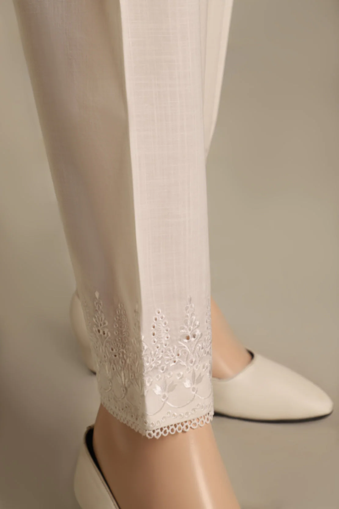Embroidered Cross Hatch Pants - Image 3