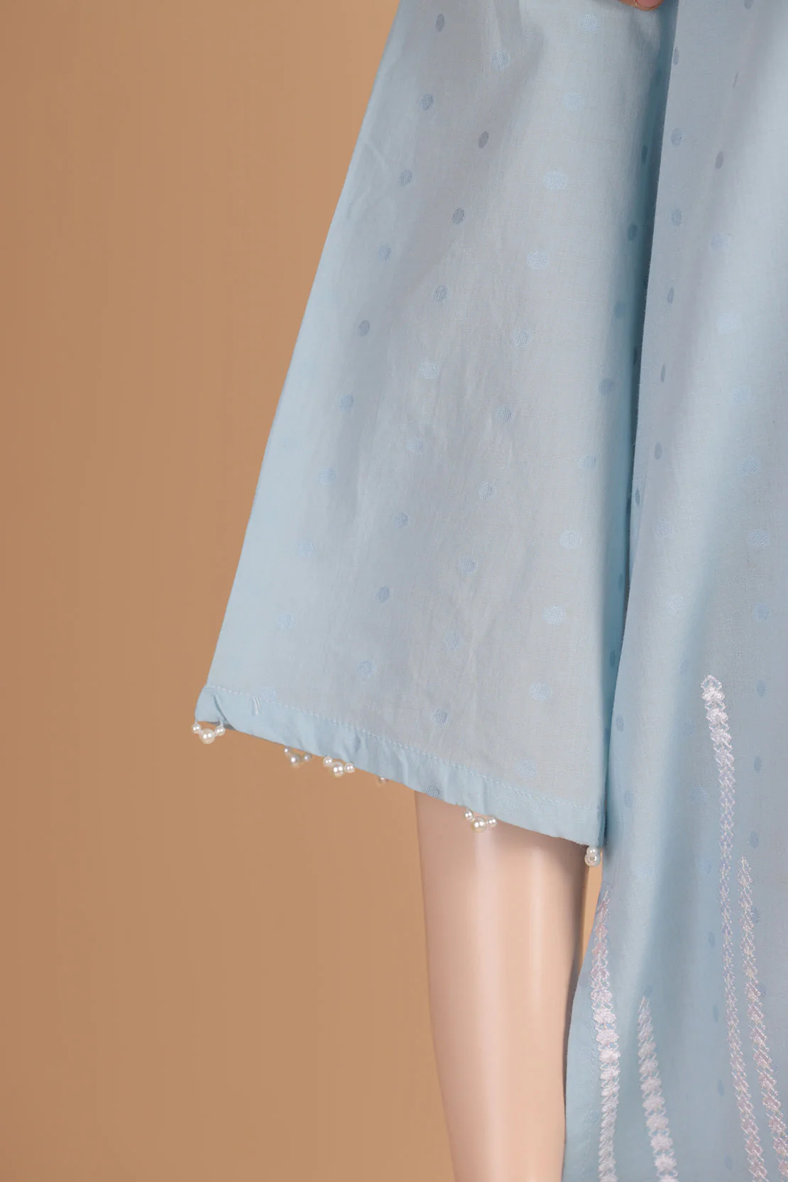 Embroidered Jacquard Cotton Stitched Shirt - Image 3