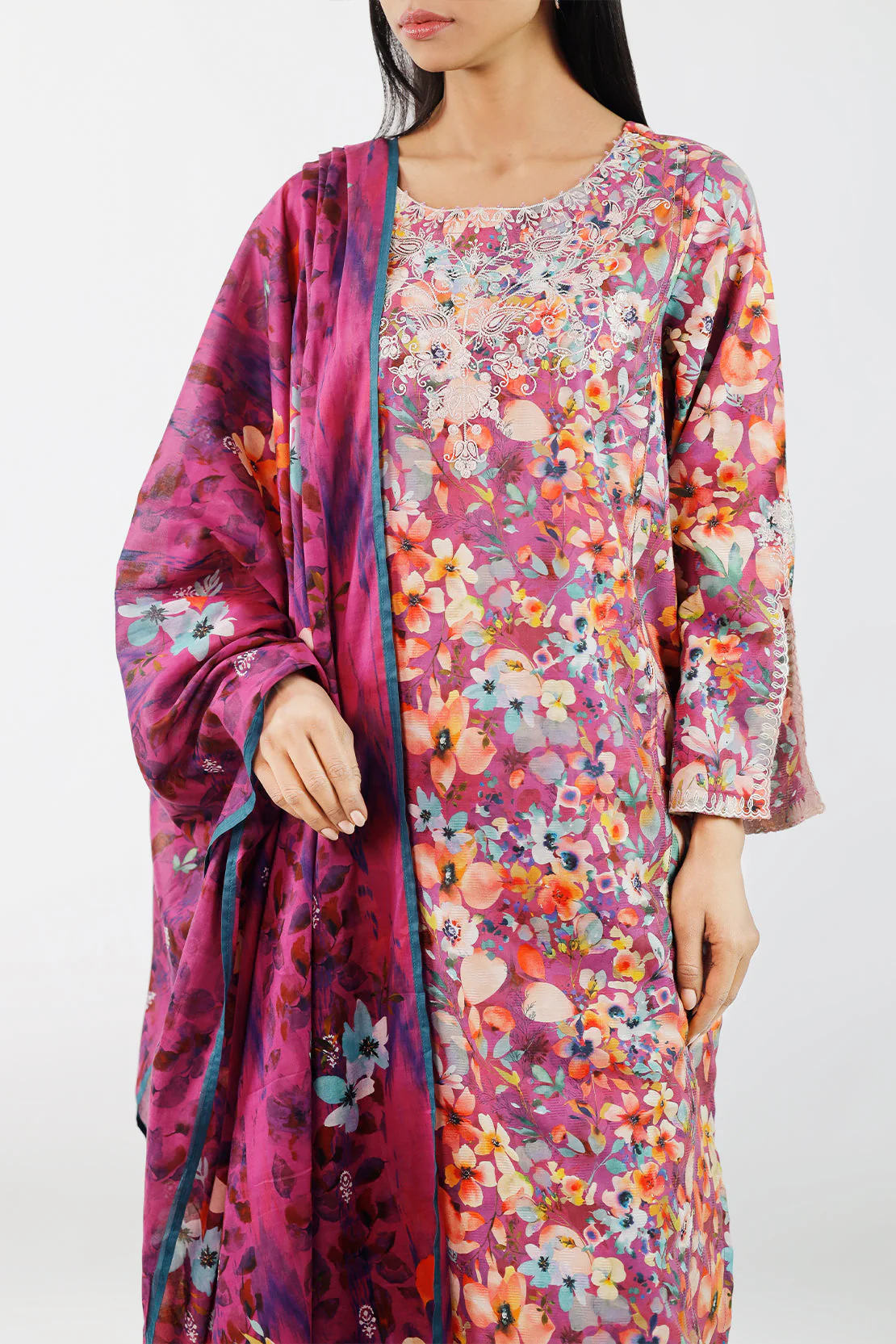 Embroidered Jacquard Cotton Stitched Shirt - Image 4