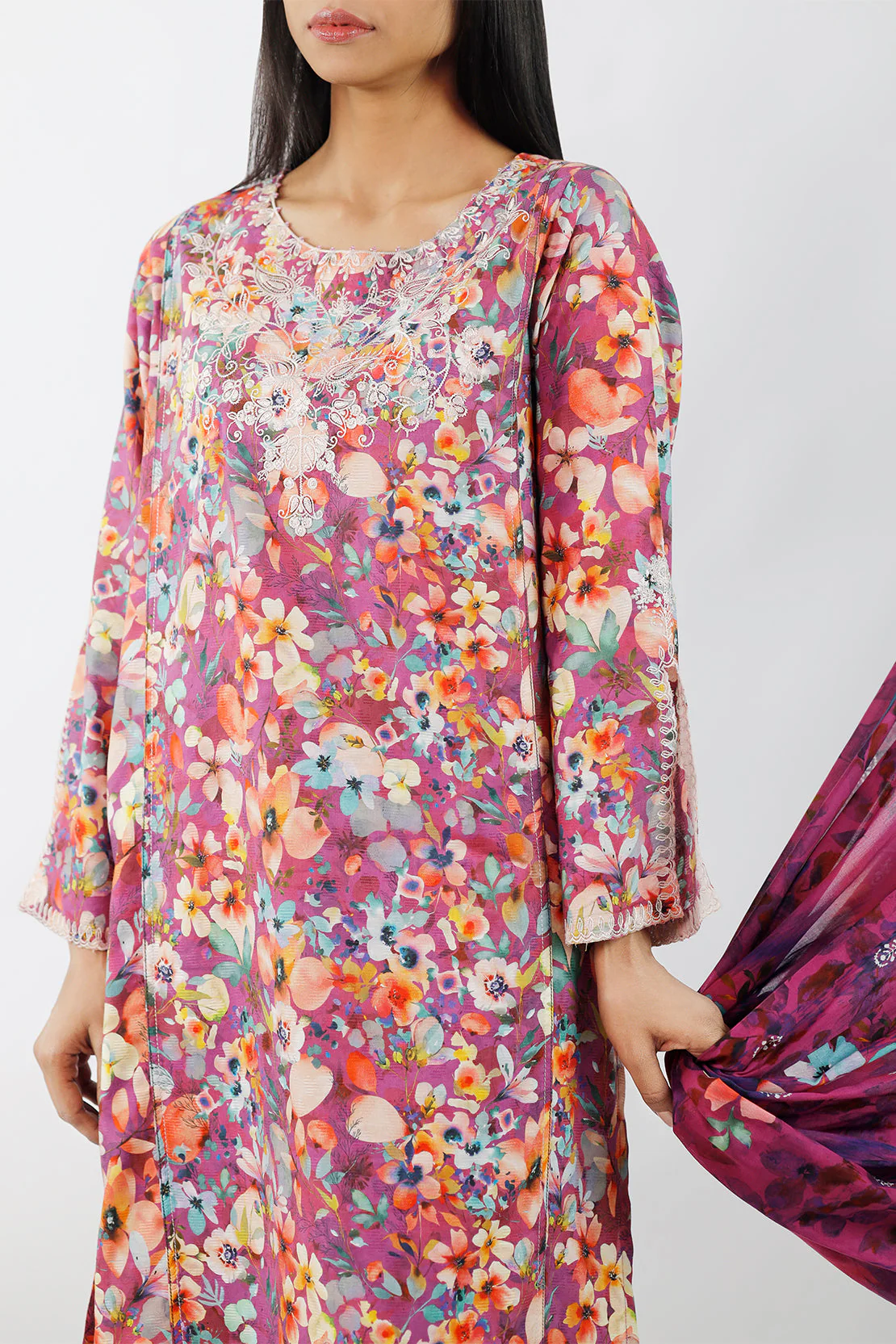 Embroidered Jacquard Cotton Stitched Shirt - Image 6