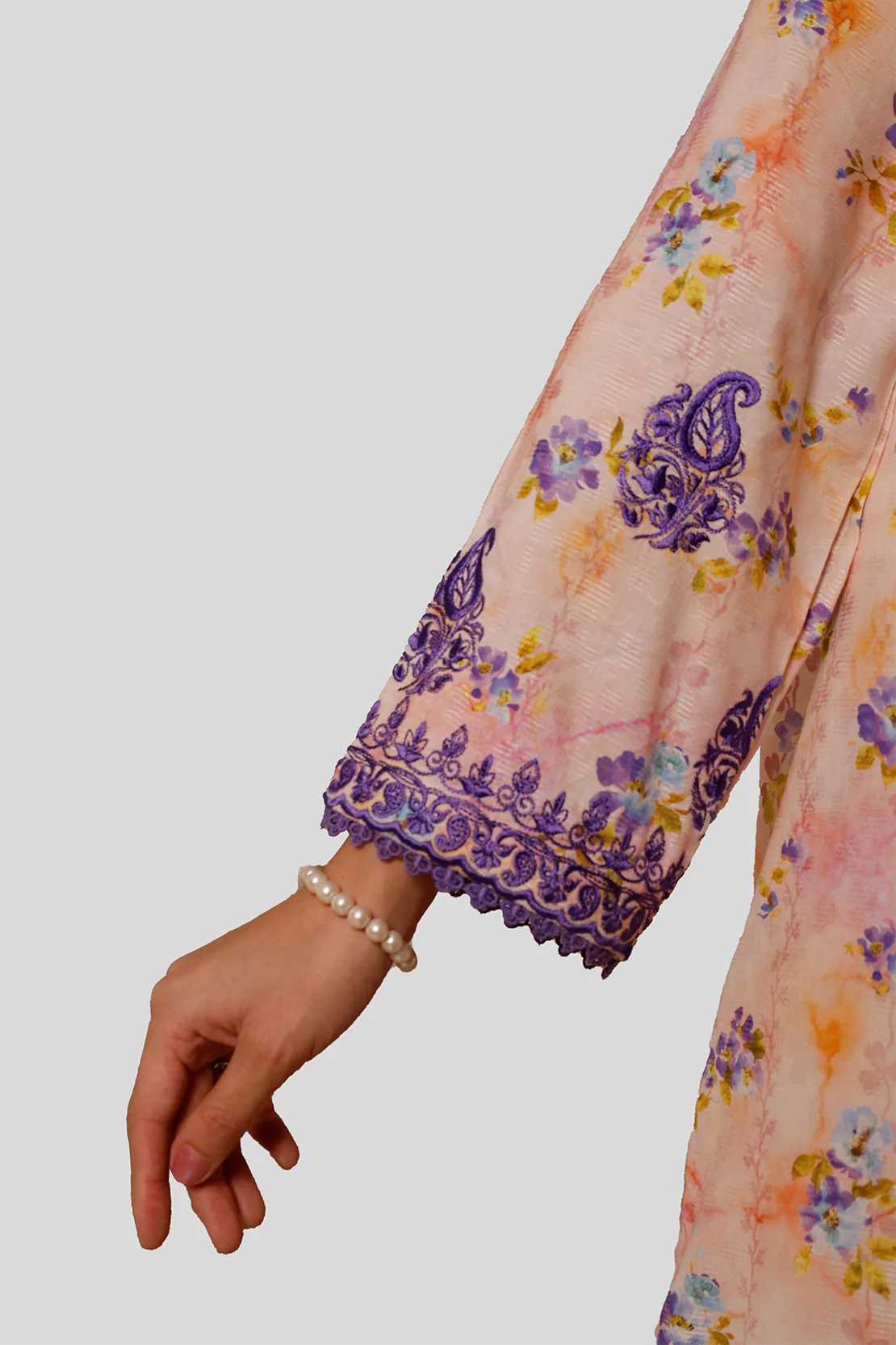Embroidered Jacquard Cotton Stitched Shirt - Image 4