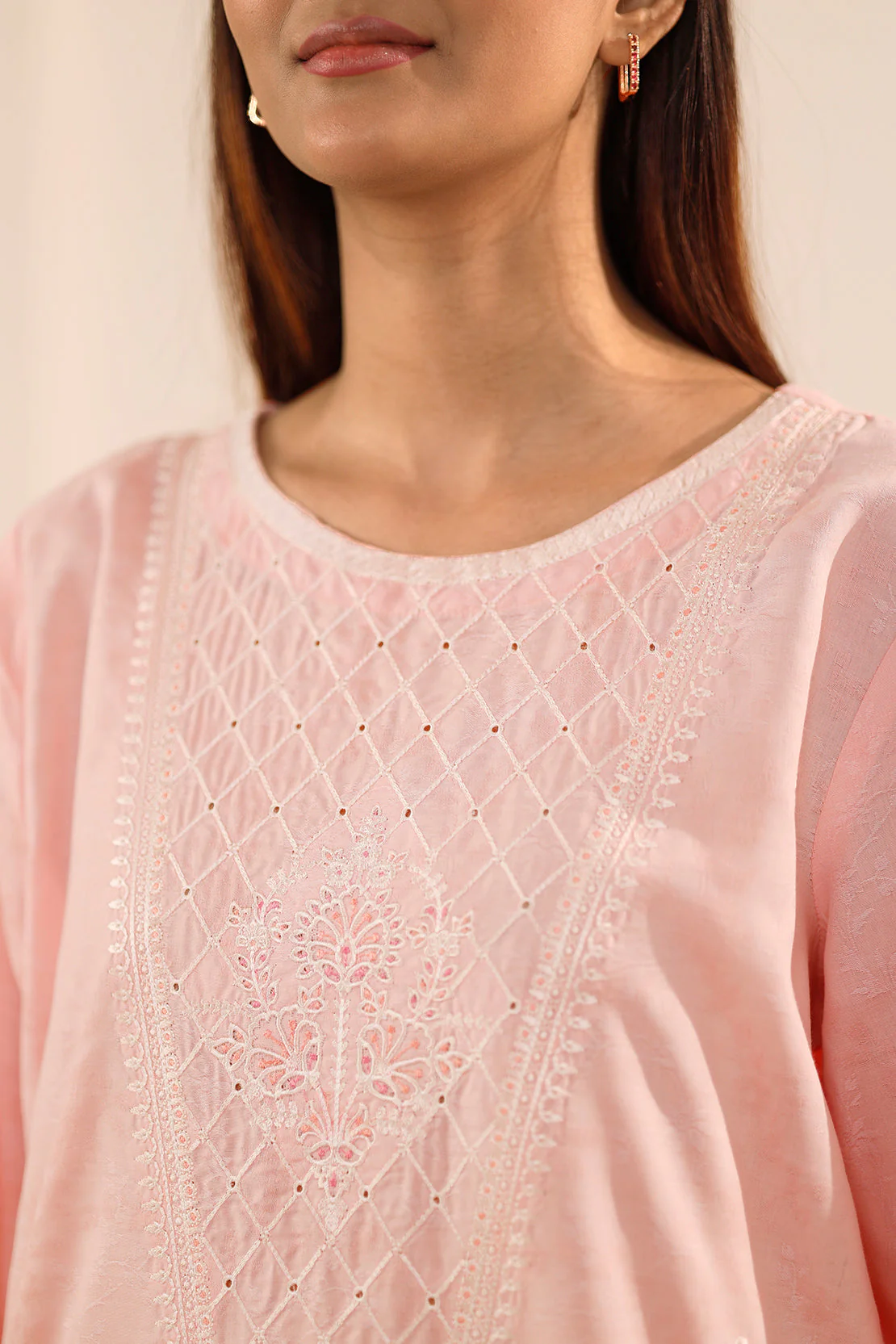 Embroidered Jacquard Cotton Stitched Shirt - Image 4