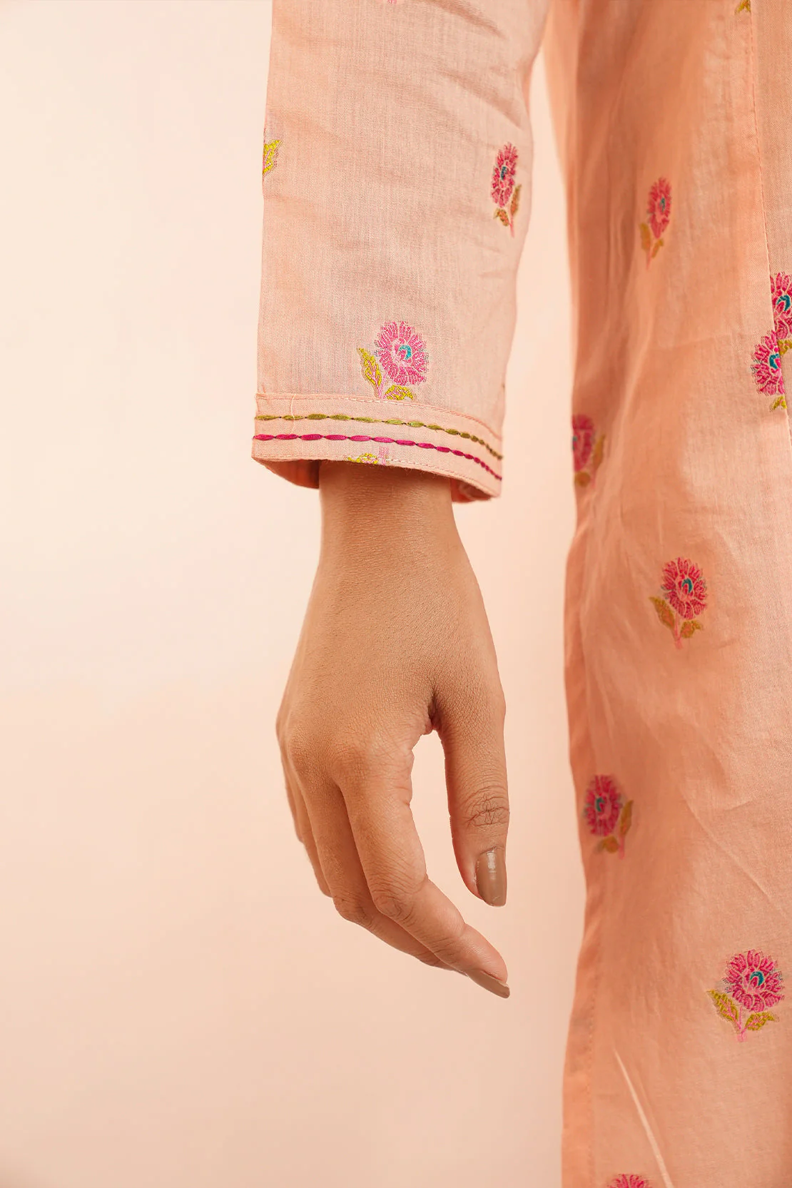 Embroidered Jacquard Cotton Stitched Shirt - Image 5