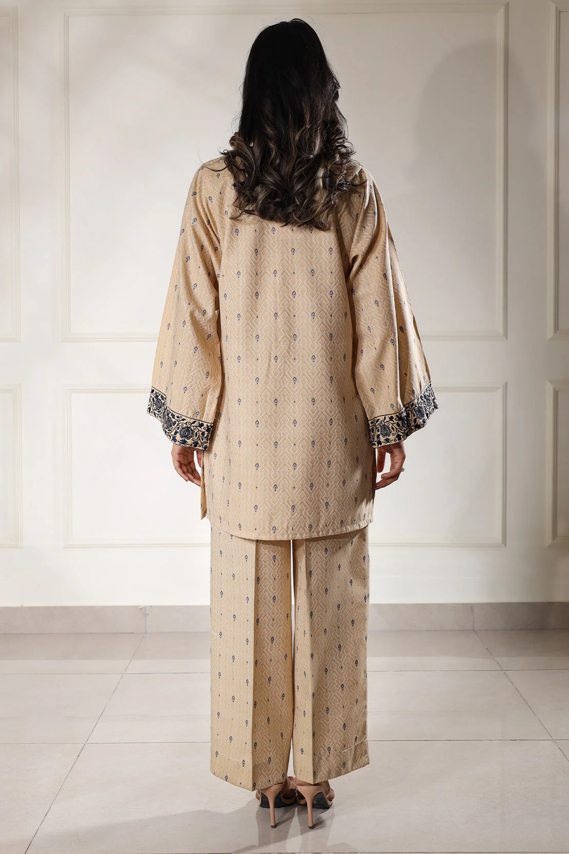 Embroidered Jacquard Cotton Stitched Shirt - Image 8