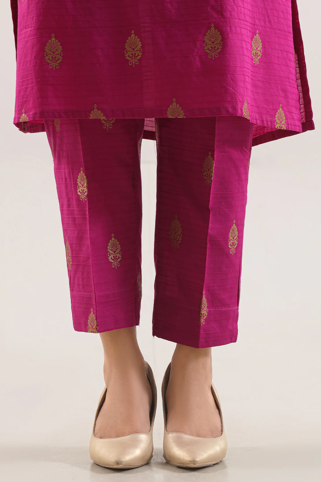 Embroidered Jacquard Cotton Stitched Shirt - Image 5