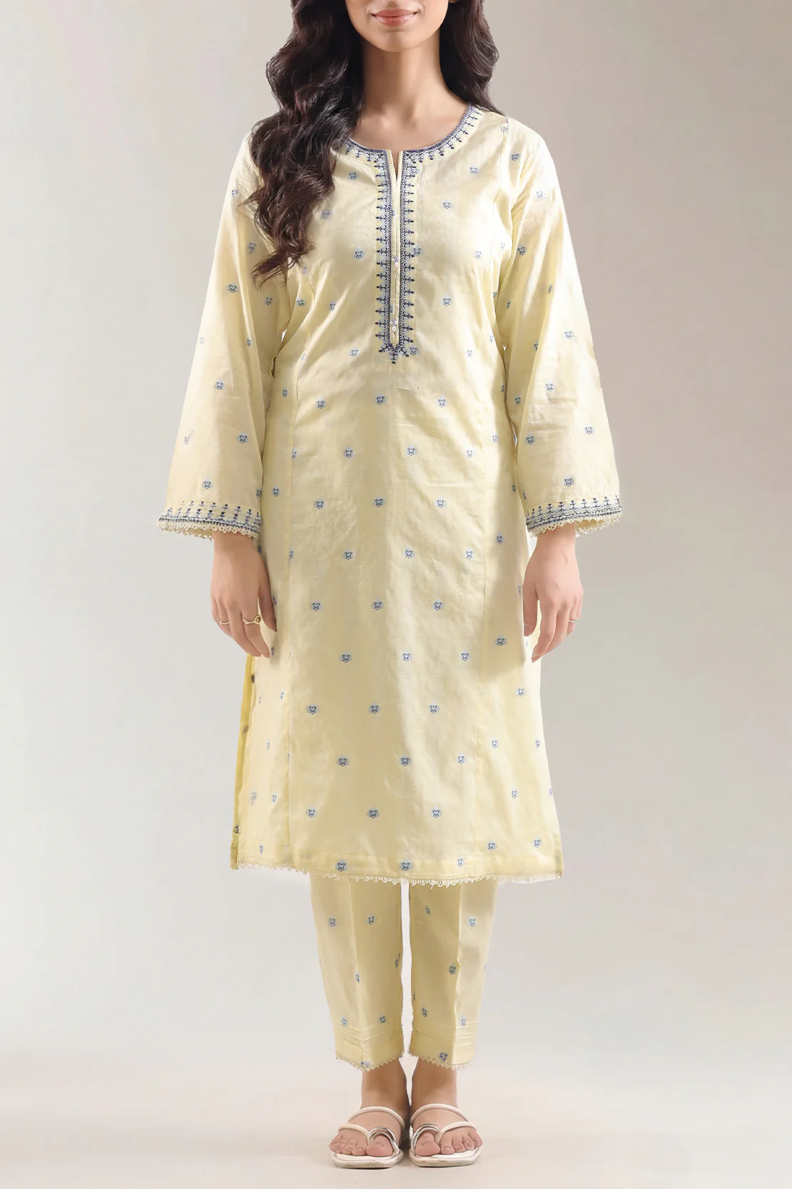 Embroidered Jacquard Cotton Stitched Shirt