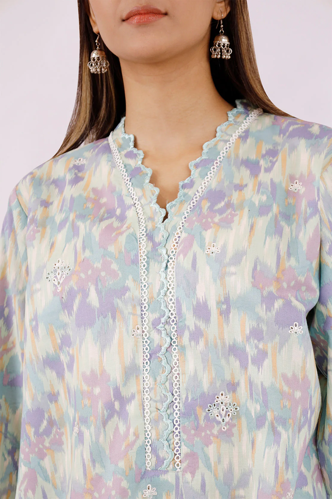 Embroidered Lawn Stitched 2 Piece (Shirt/Trouser) - Image 3