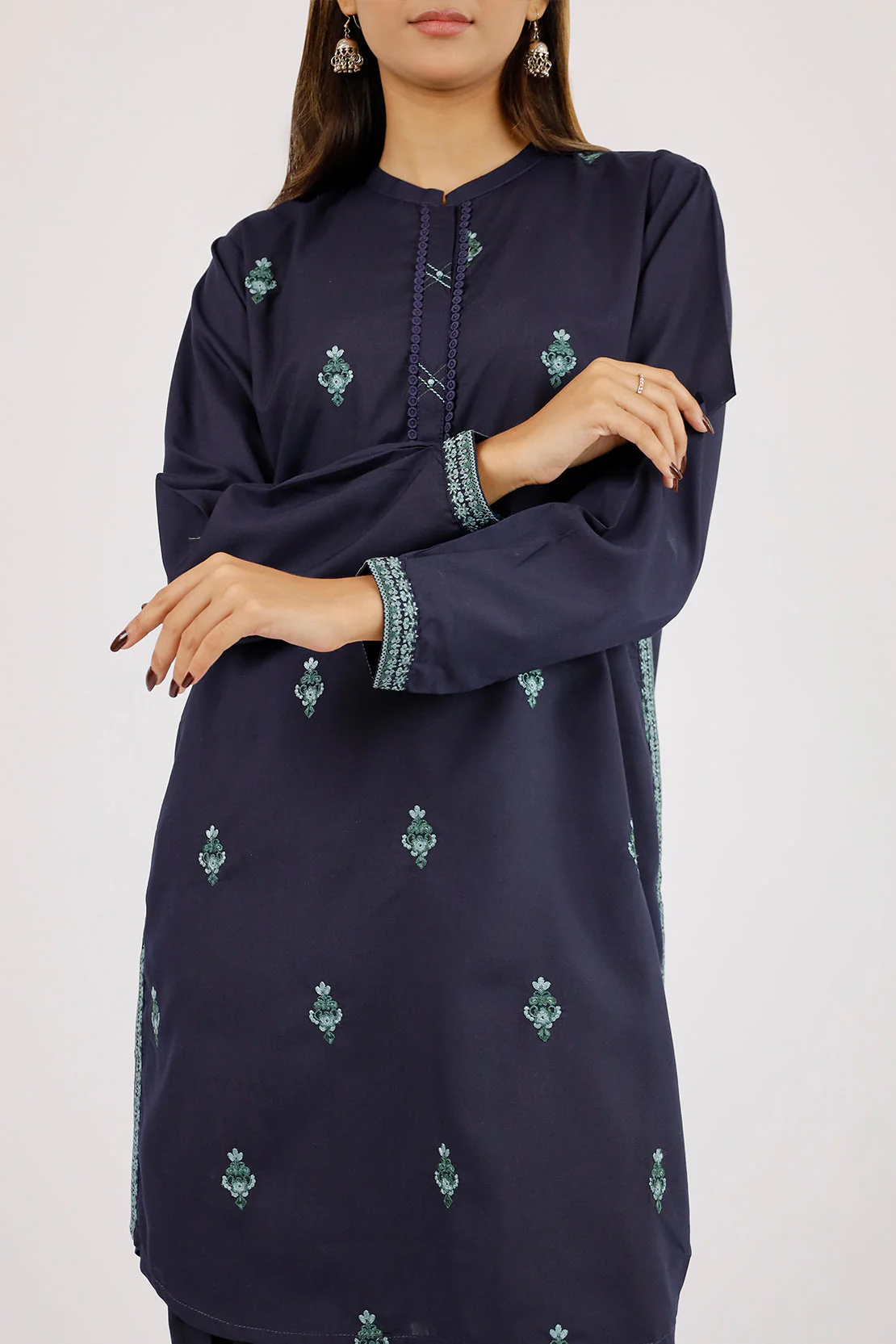 Embroidered Polyester Stitched 2 Piece (Shirt/Trouser) - Image 3