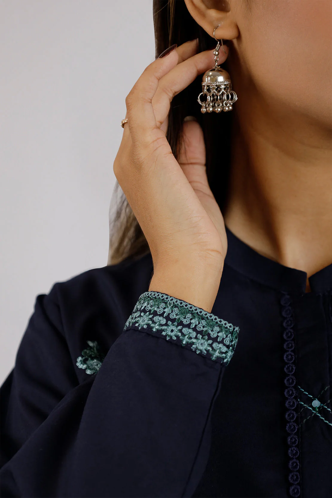 Embroidered Polyester Stitched 2 Piece (Shirt/Trouser) - Image 5