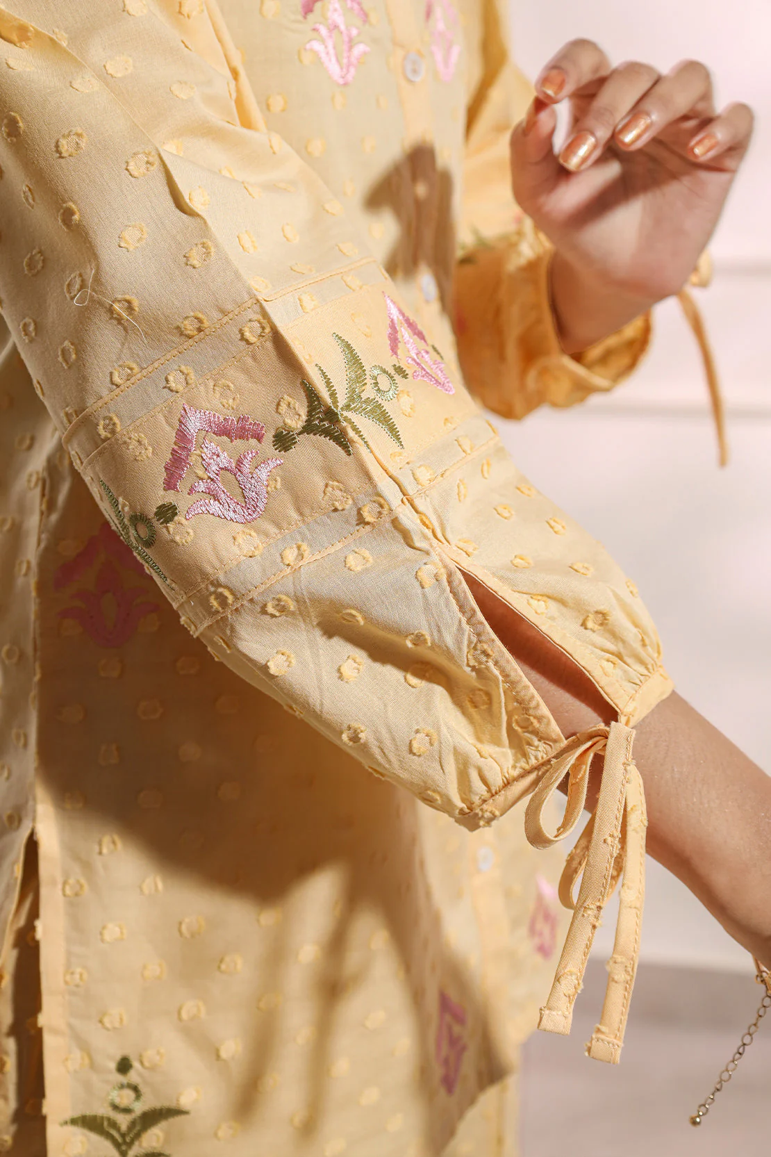 Embroidered Reverse Jacquard Stitched Shirt - Image 5