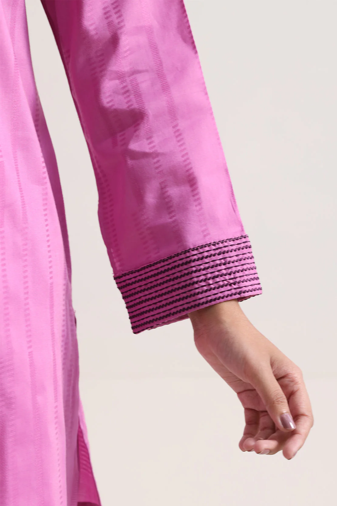 Embroidered Self Jacquard Stitched 2 Piece (Shirt/Trouser) - Image 5