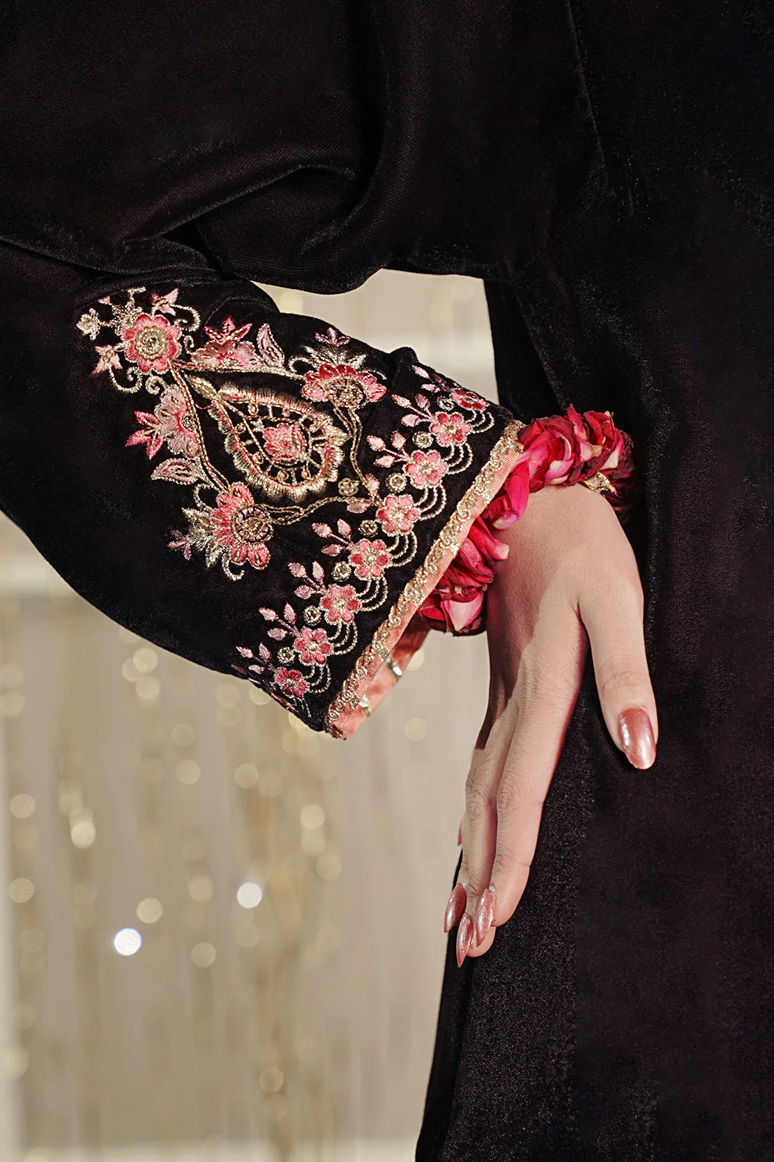 Embroidered Velvet Stitched (Shirt/Trouser) - Image 8