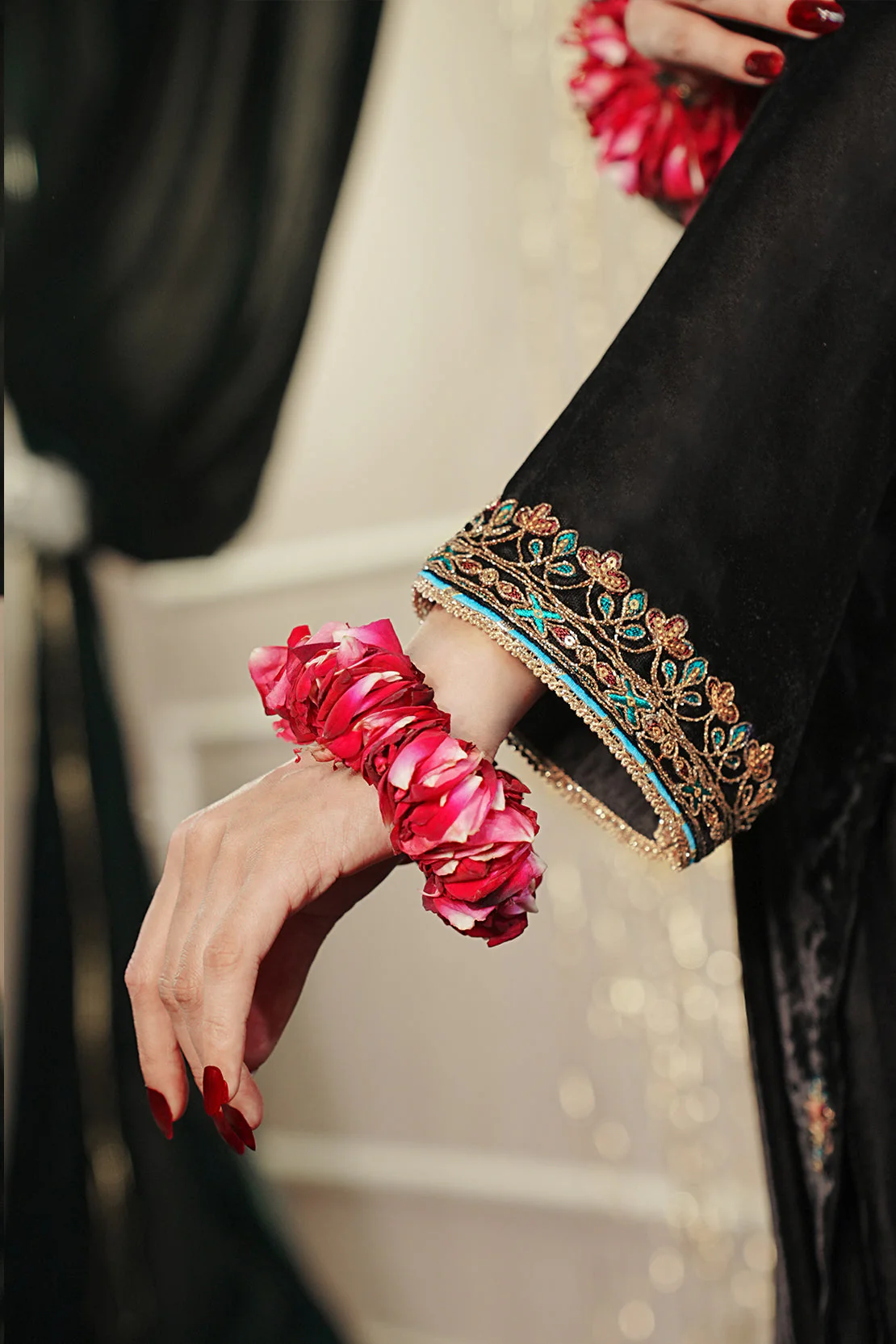 Embroidered Velvet Stitched (Shirt/Trouser) - Image 7