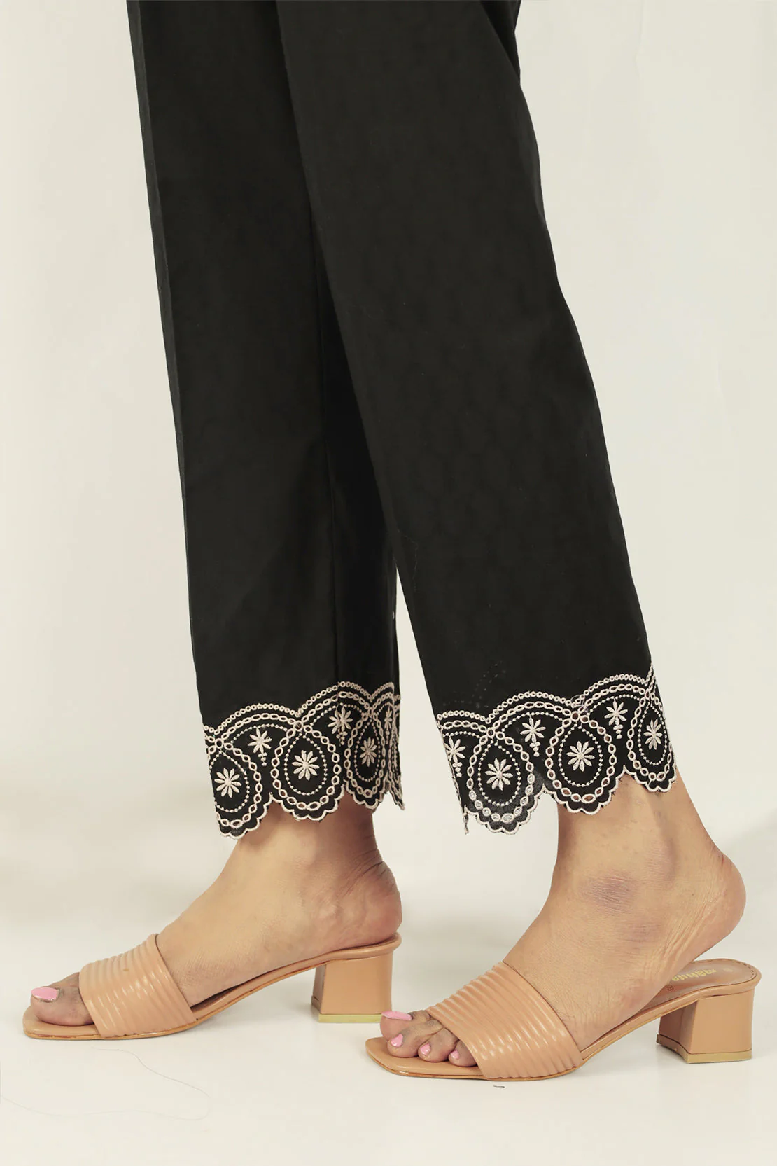 Embroidered Cotton Jacquard Pant - Image 2