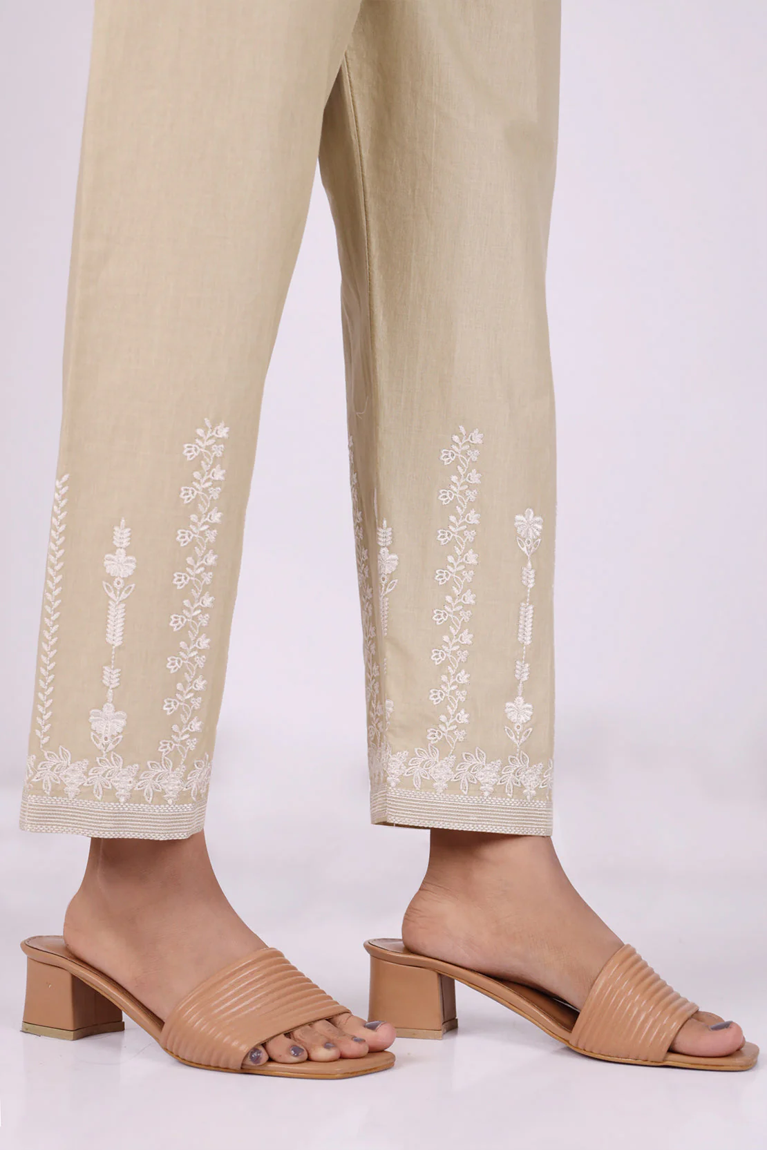 Embroidered Cotton Pant - Image 2