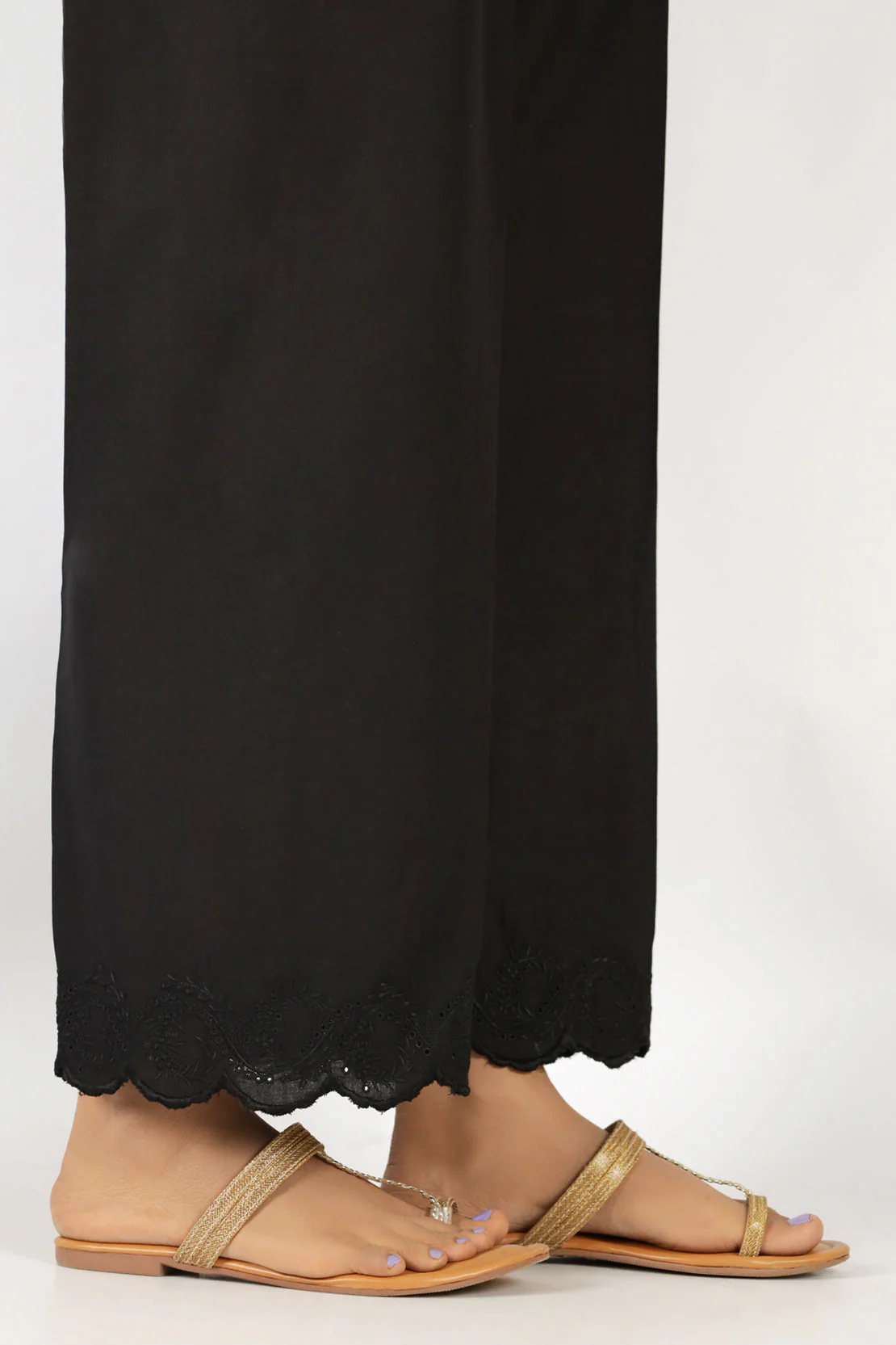 Embroidered Cotton Pant - Image 2