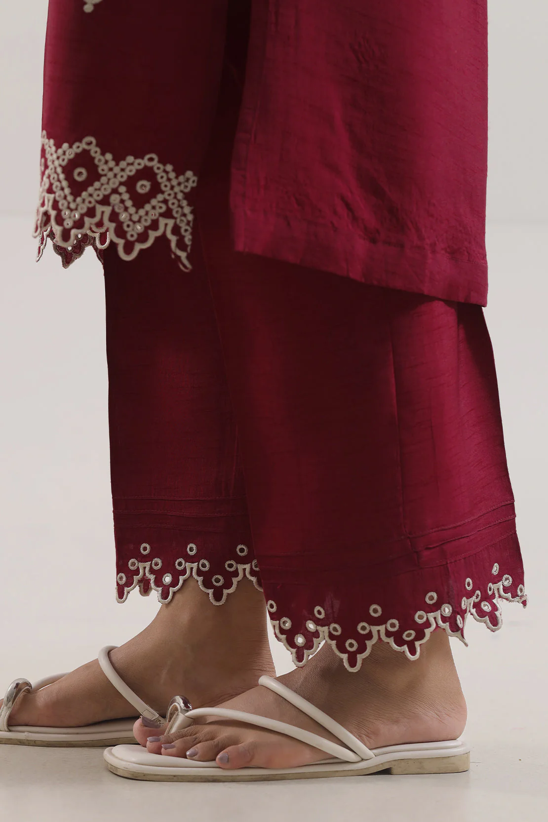 Embroidery Korean Silk Pant - Image 2