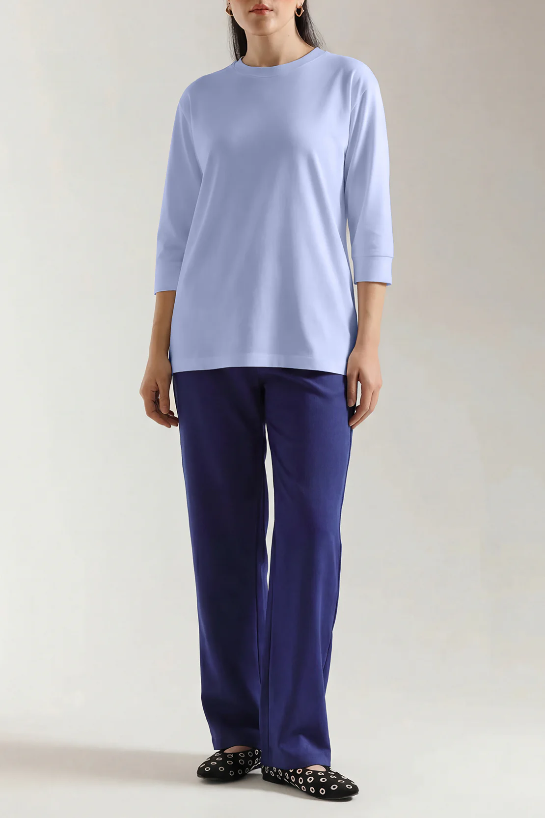 High Waist Straight Trousers