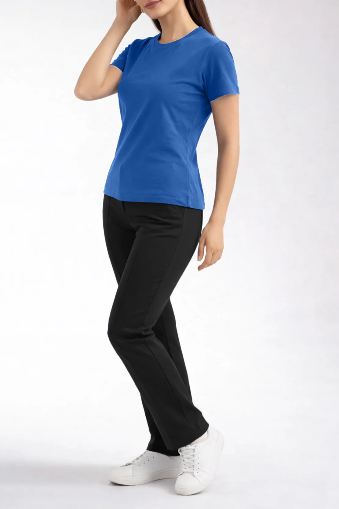 High Waist Straight Trousers