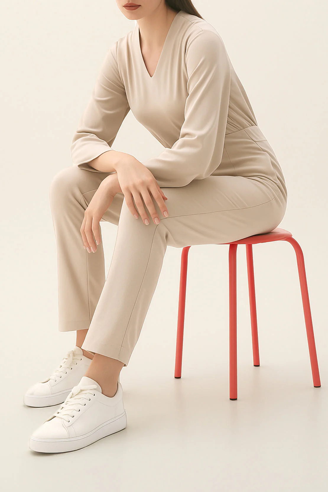 High Waist Straight Trousers - Image 3