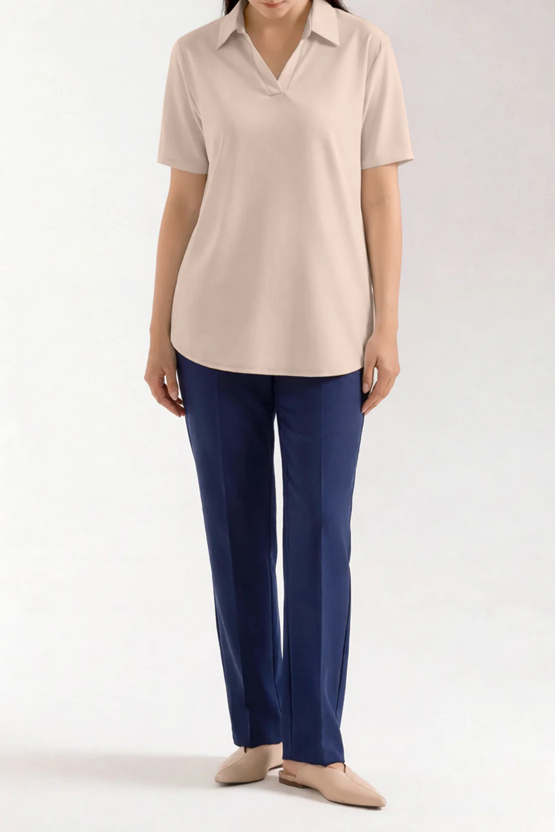 High Waist Straight Trousers