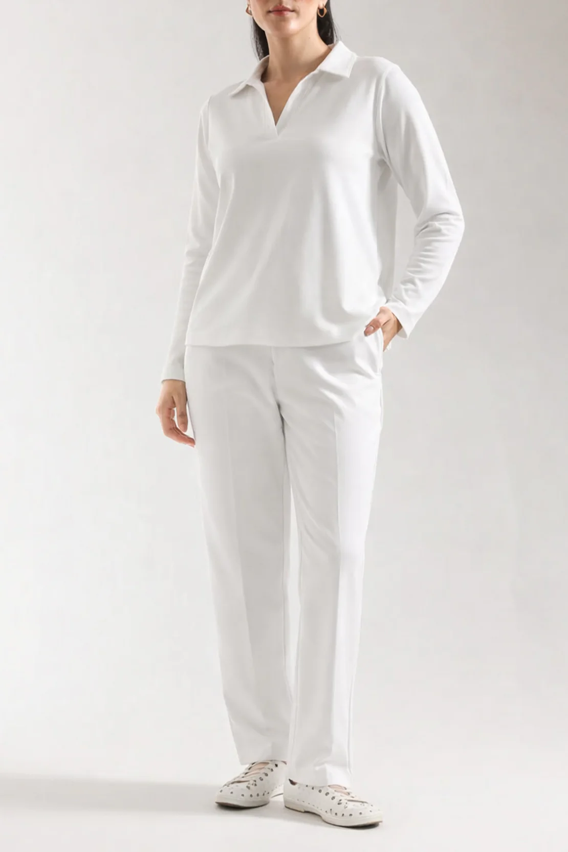 High Waist Straight Trousers
