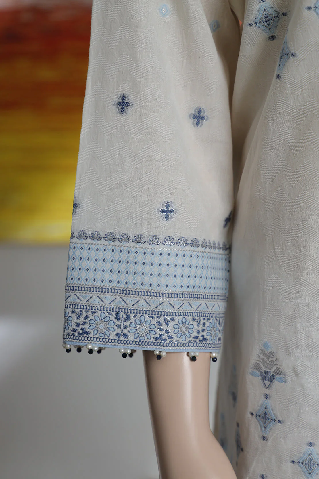 Unstitched Jacquard Cotton 3 Piece - Image 4