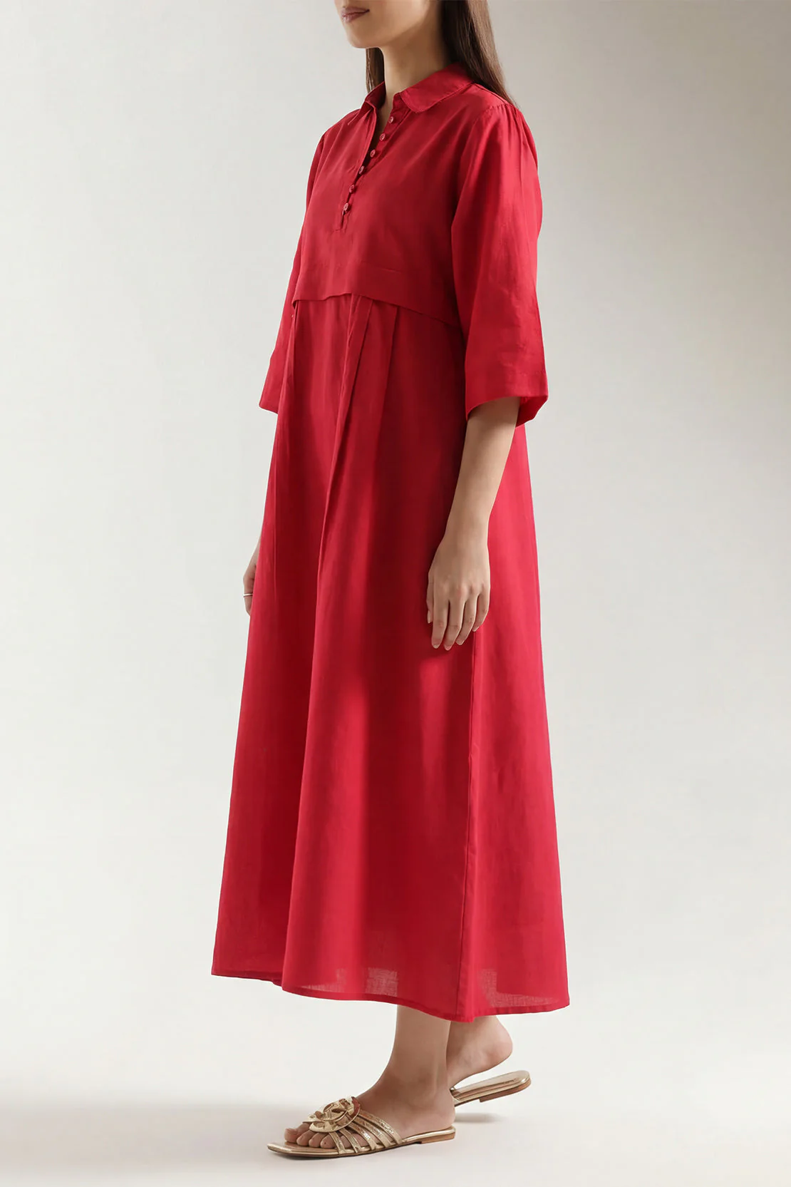 Jacquard Cotton Stitched Dress - Image 2