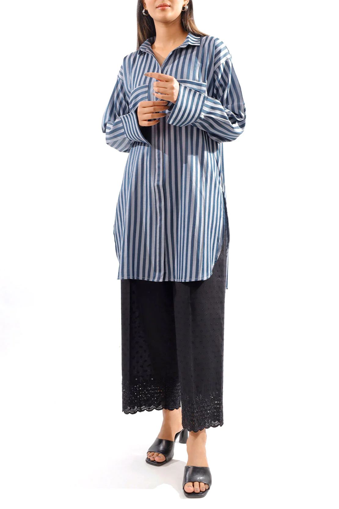Jacquard Cotton Stitched Shirt