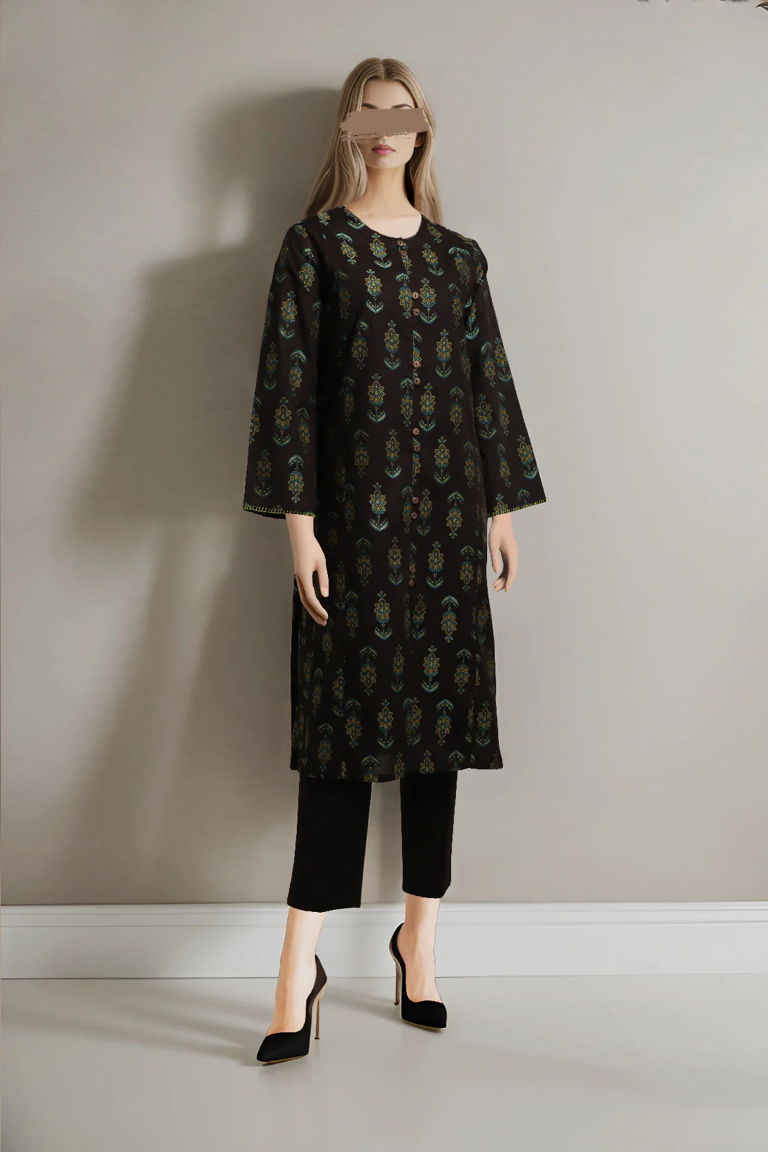 Jacquard Cotton Stitched Shirt