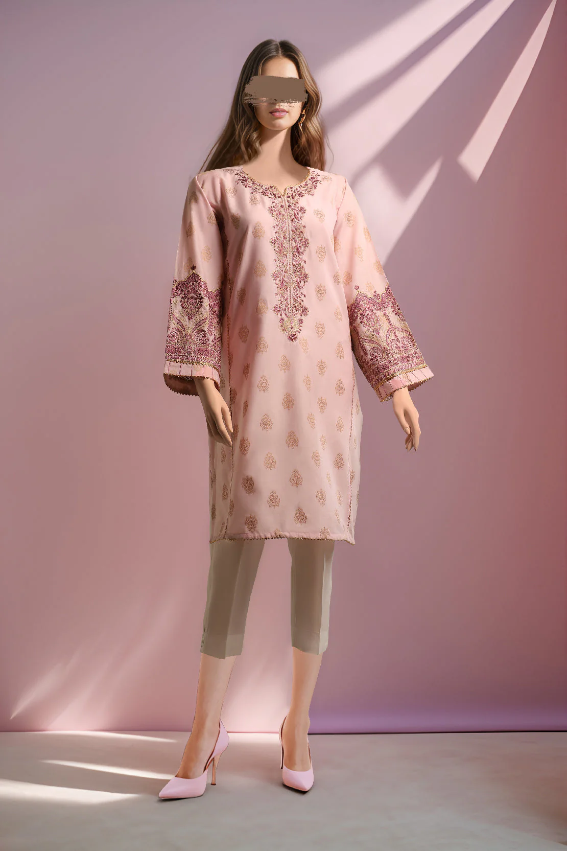 Jacquard Cotton Stitched Shirt
