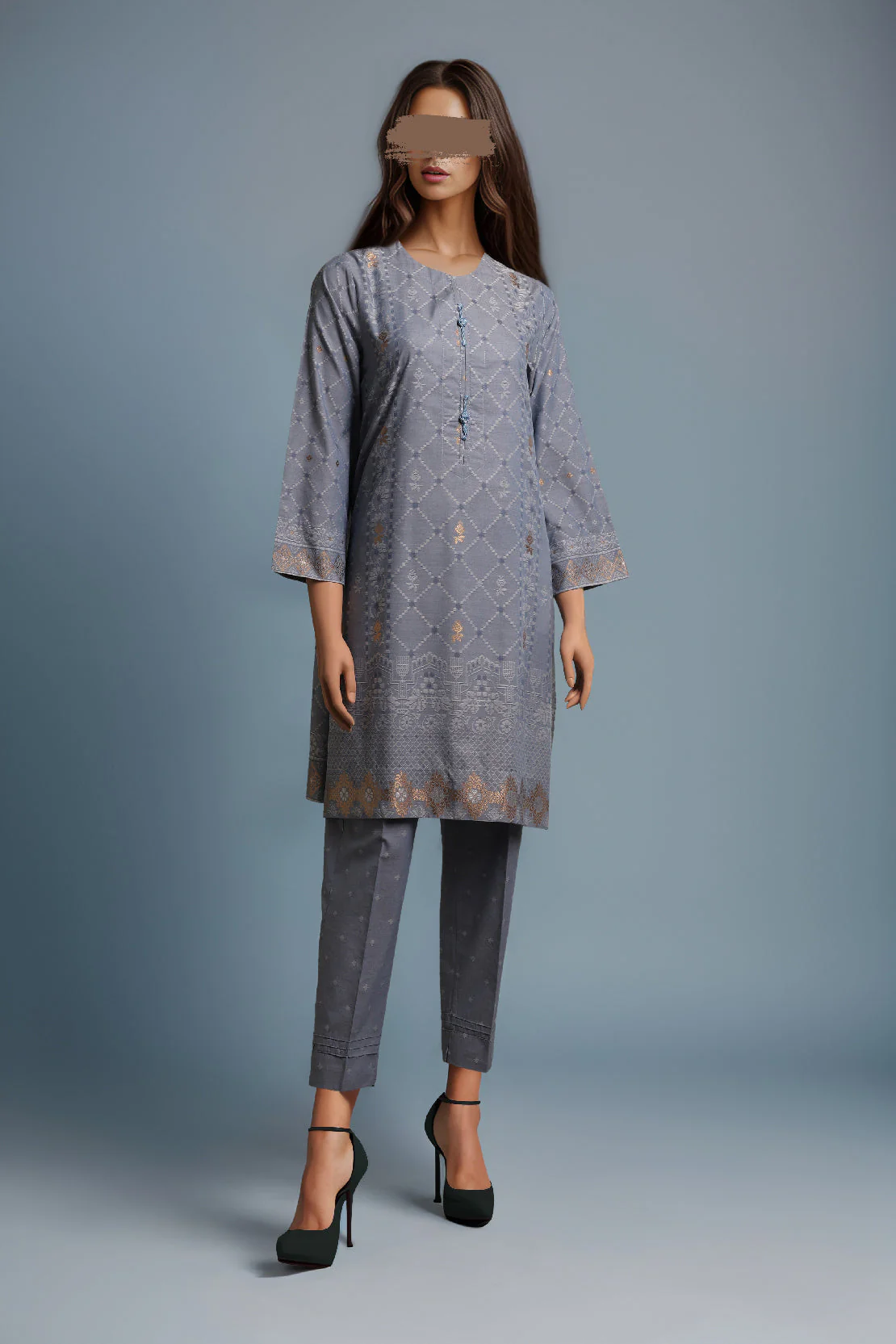 Jacquard Cotton Stitched Shirt