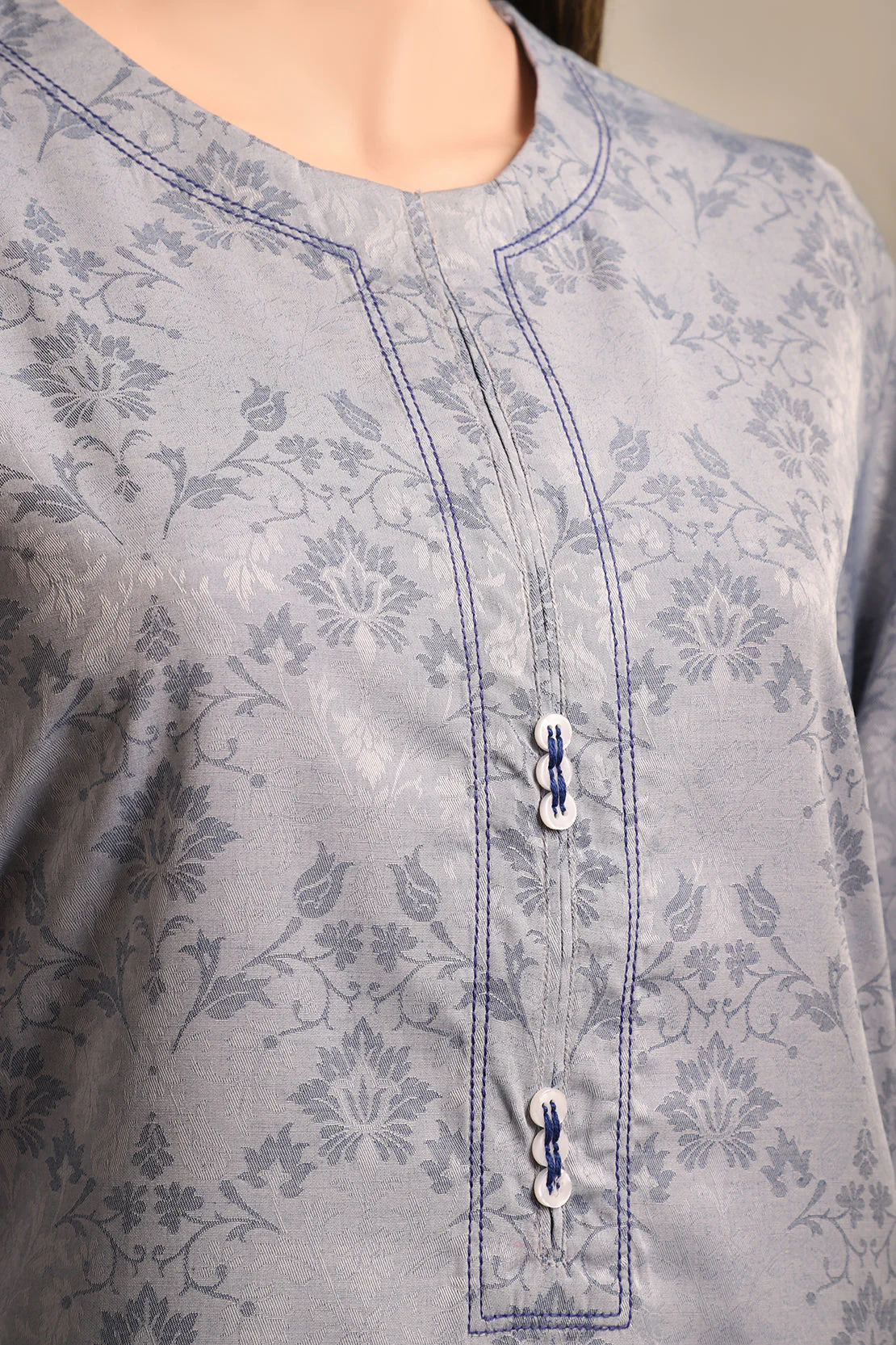 Jacquard Cotton Stitched Shirt - Image 4