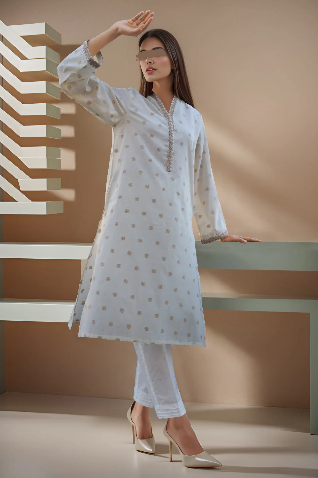 Jacquard Cotton Stitched Shirt - Image 2